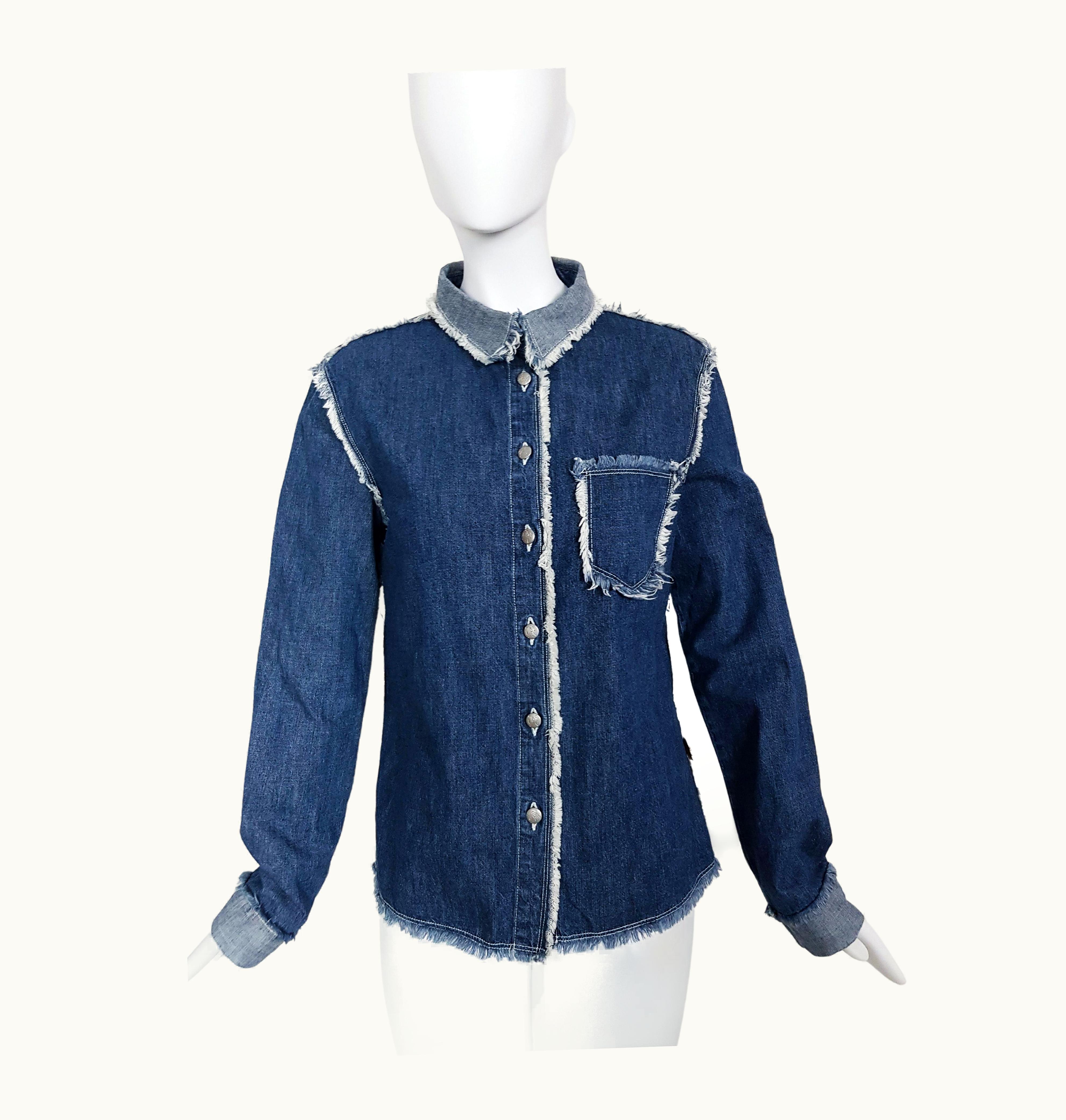 Jean-Paul Gaultier Jean Paul Gaultier 1990 Fringed Denim Shirt - Part Of A Set