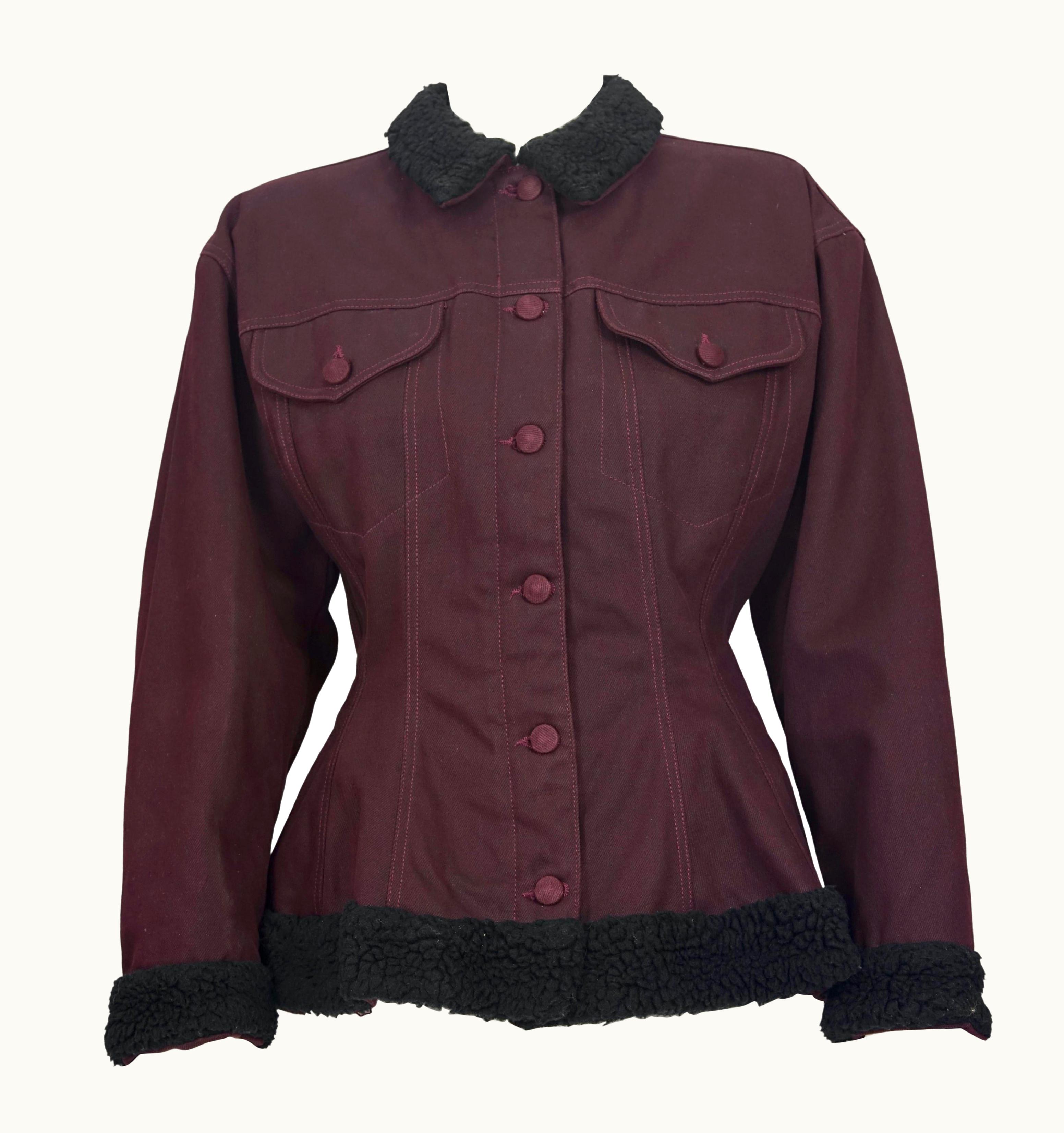 Jean-Paul Gaultier Vintage Jean Paul Gaultier Cinched Faux Fur Trimmings Quilted Lining Jacket