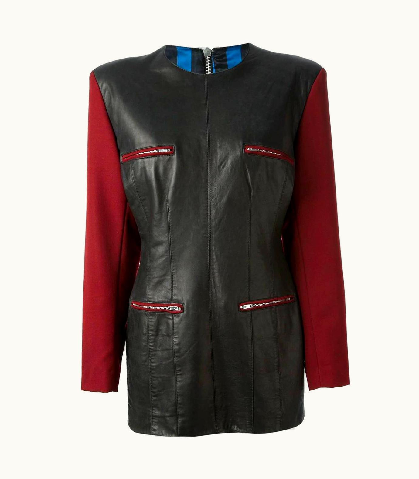 Jean-Paul Gaultier 1990s Jean Paul Gaultier Black Leather Long Jacket