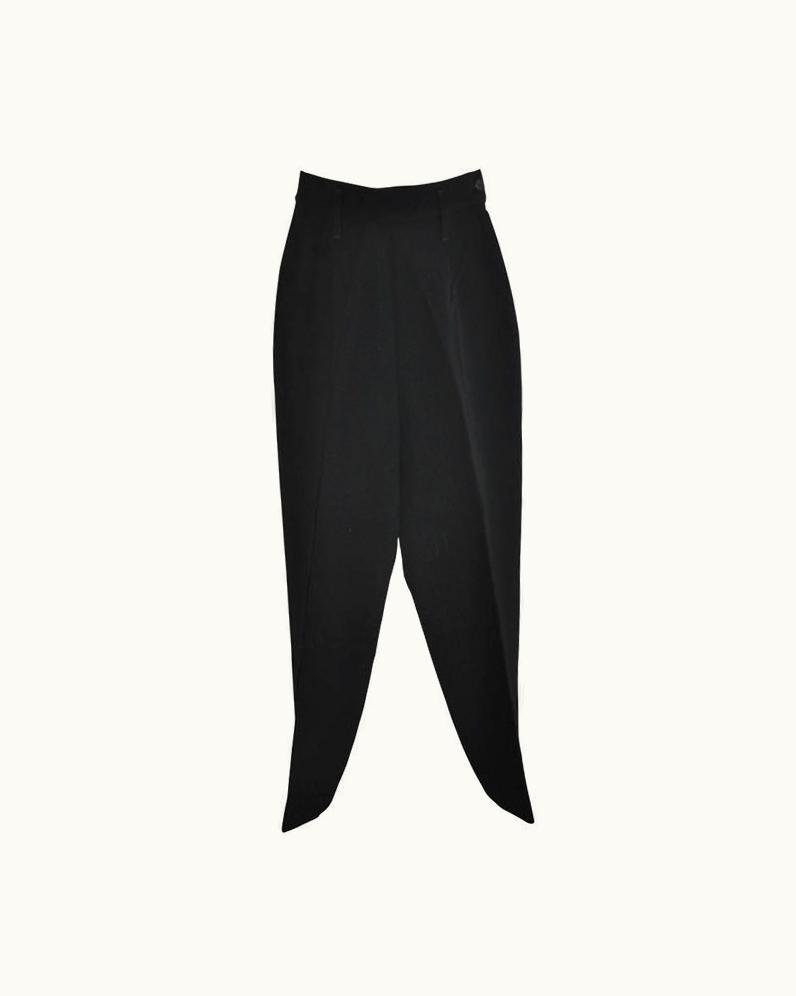 Jean-Paul Gaultier Jean Paul Gaultier Black Wool High-Waisted Trousers