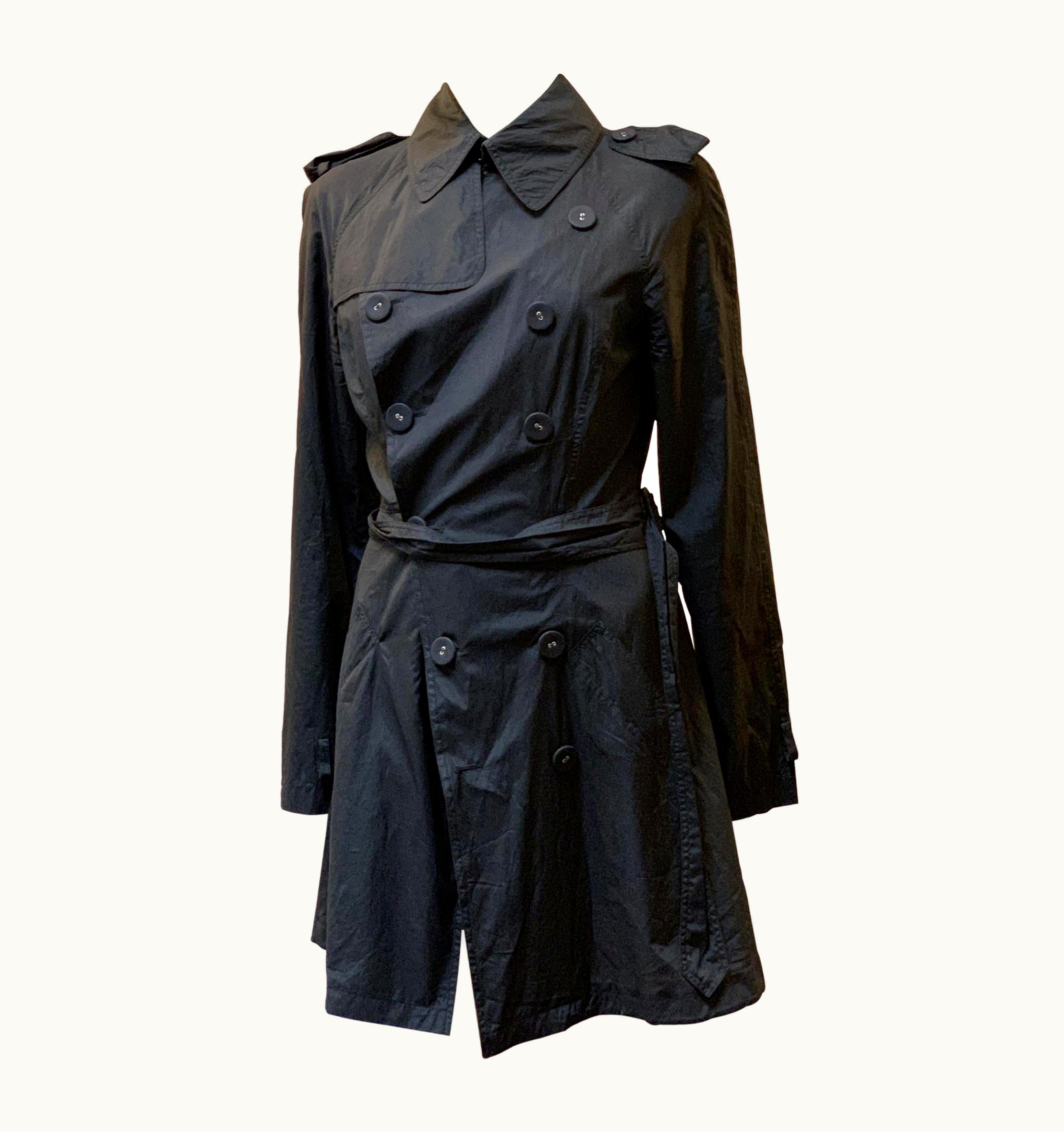 Jean-Paul Gaultier Jean Paul Gaultier 90s/00s Black Lightweight Rain Mac