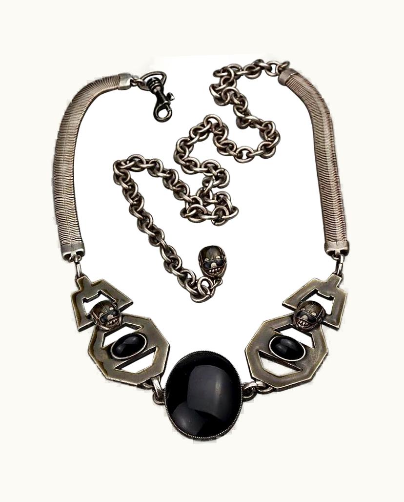 Jean-Paul Gaultier Vintage Jean Paul Gaultier Scarab Snake Chain Necklace Belt