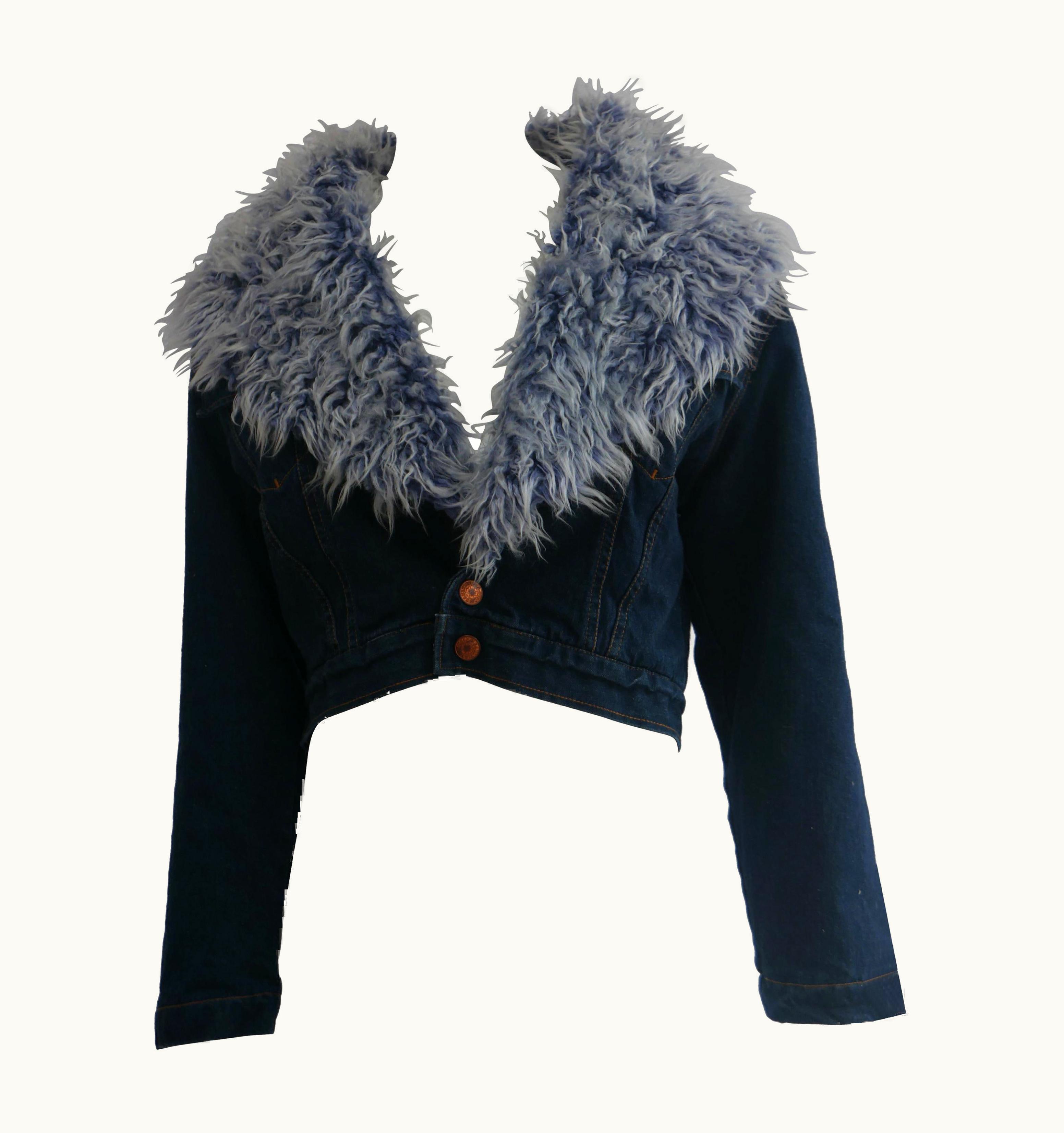 Jean-Paul Gaultier Jean Paul Gaultier Denim Jacket With Faux Fur Lining