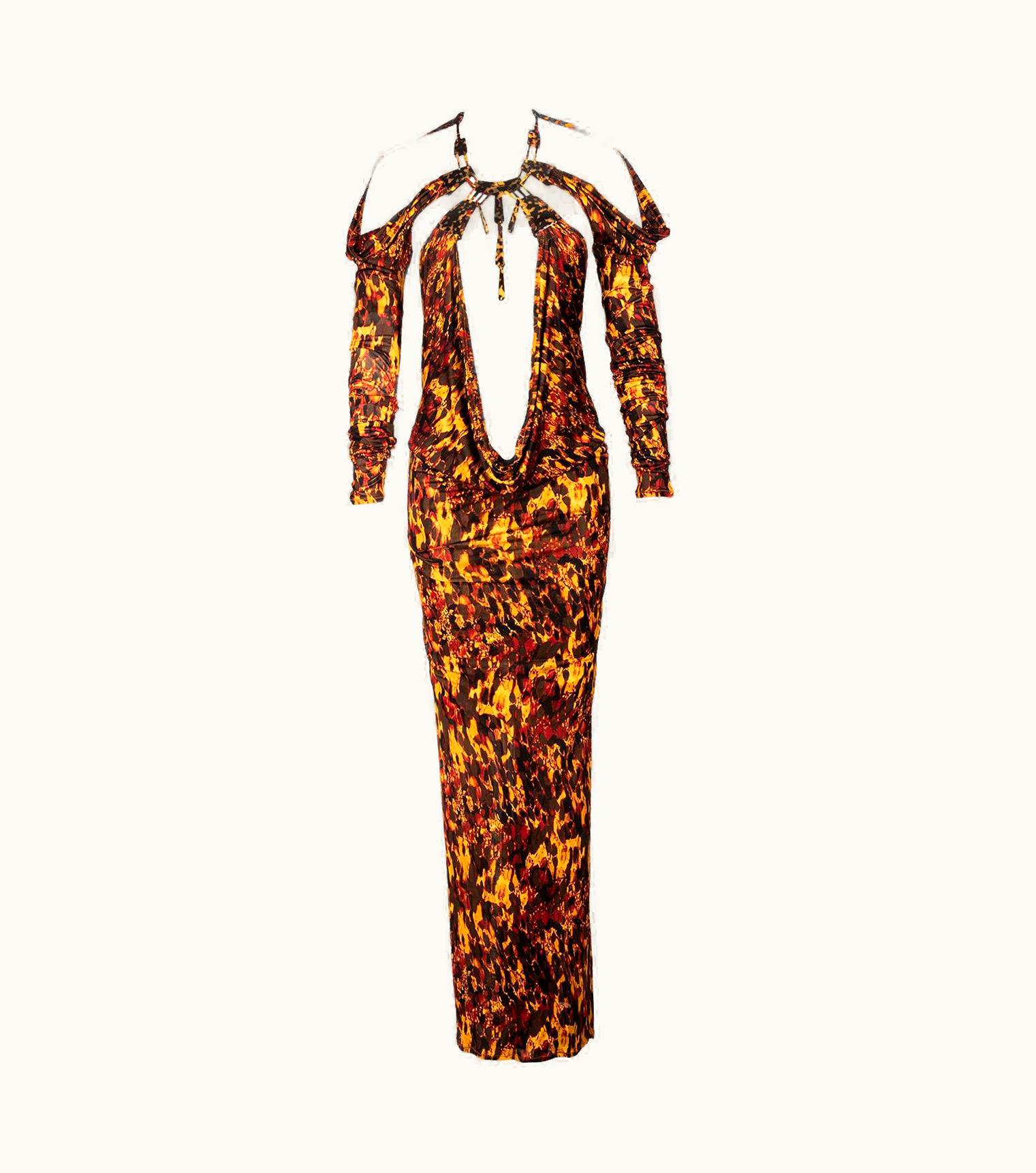 Jean-Paul Gaultier S/S 2005 Jean Paul Gaultier Tortoiseshell Print Dress