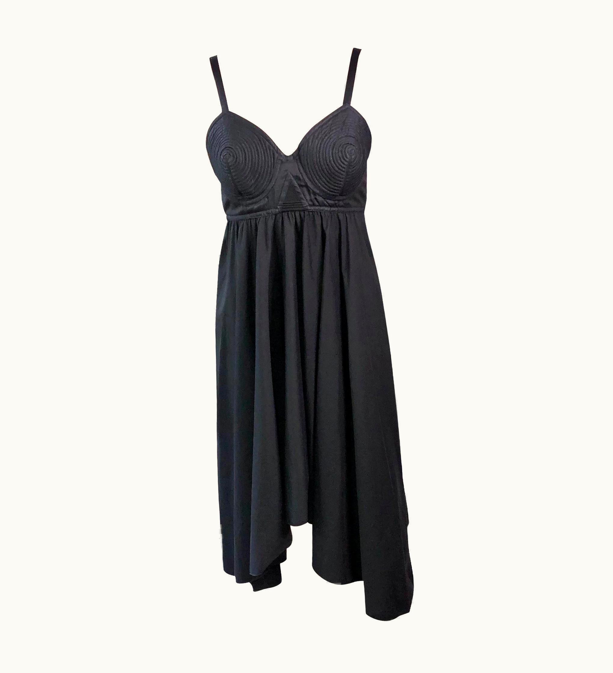 Jean-Paul Gaultier Jean Paul Gaultier Spring 2010 Cone Bra Black Dress