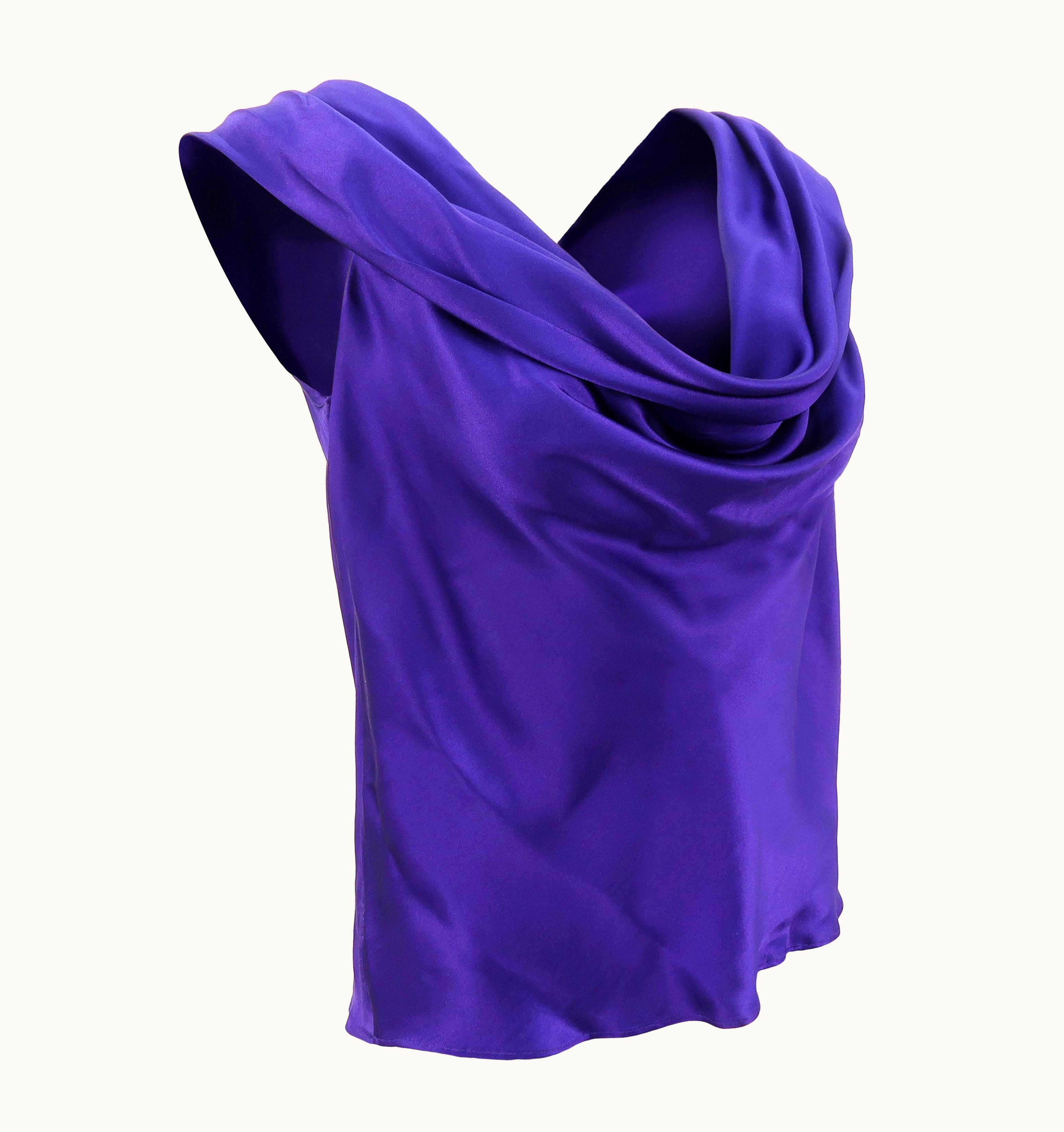 Jean-Paul Gaultier Jean Paul Gaultier Circa 2000 Silk Cross Draping Top