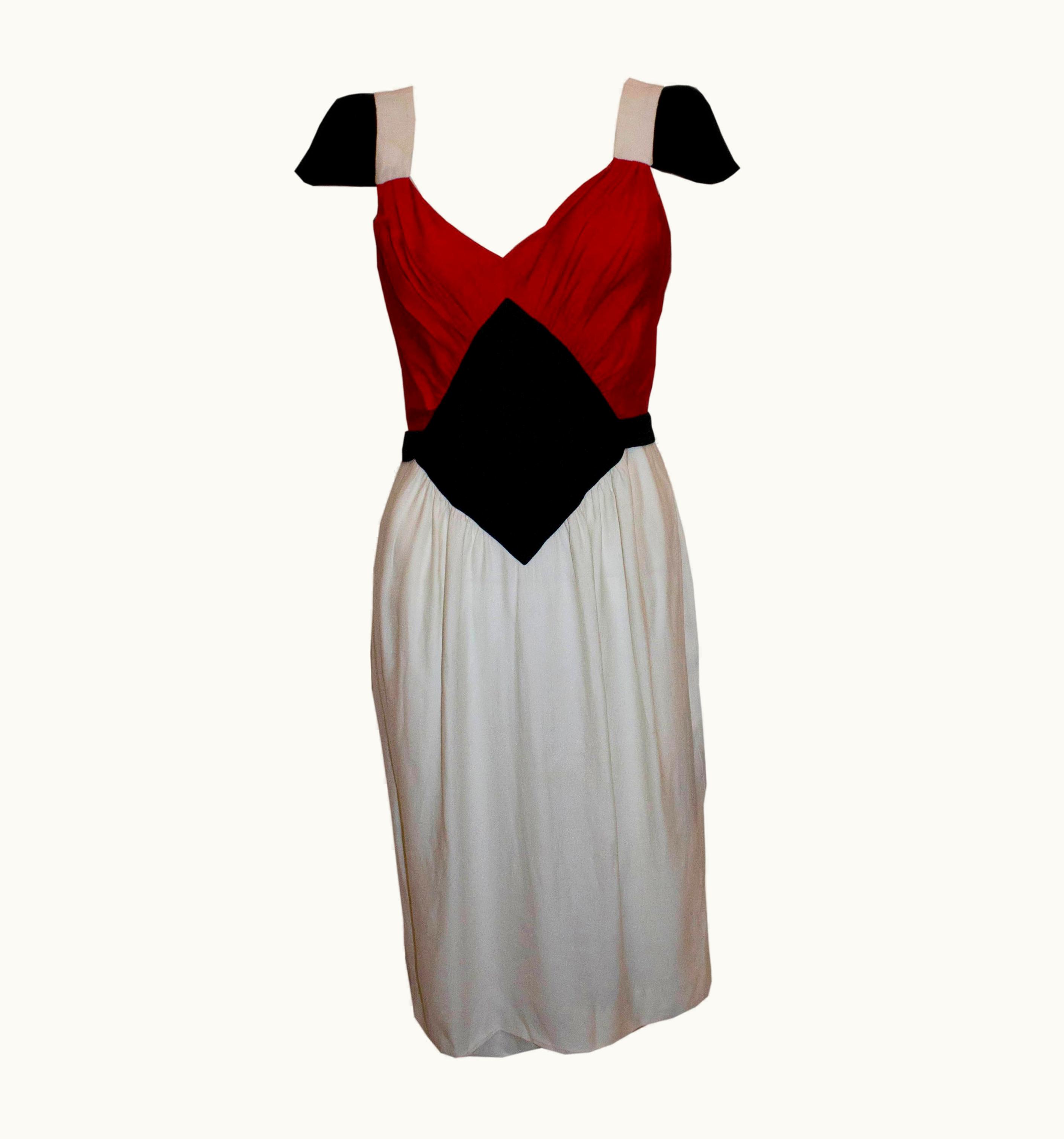 Jean-Paul Gaultier Jean Paul Gaultier Femme Red, White And Black Dress