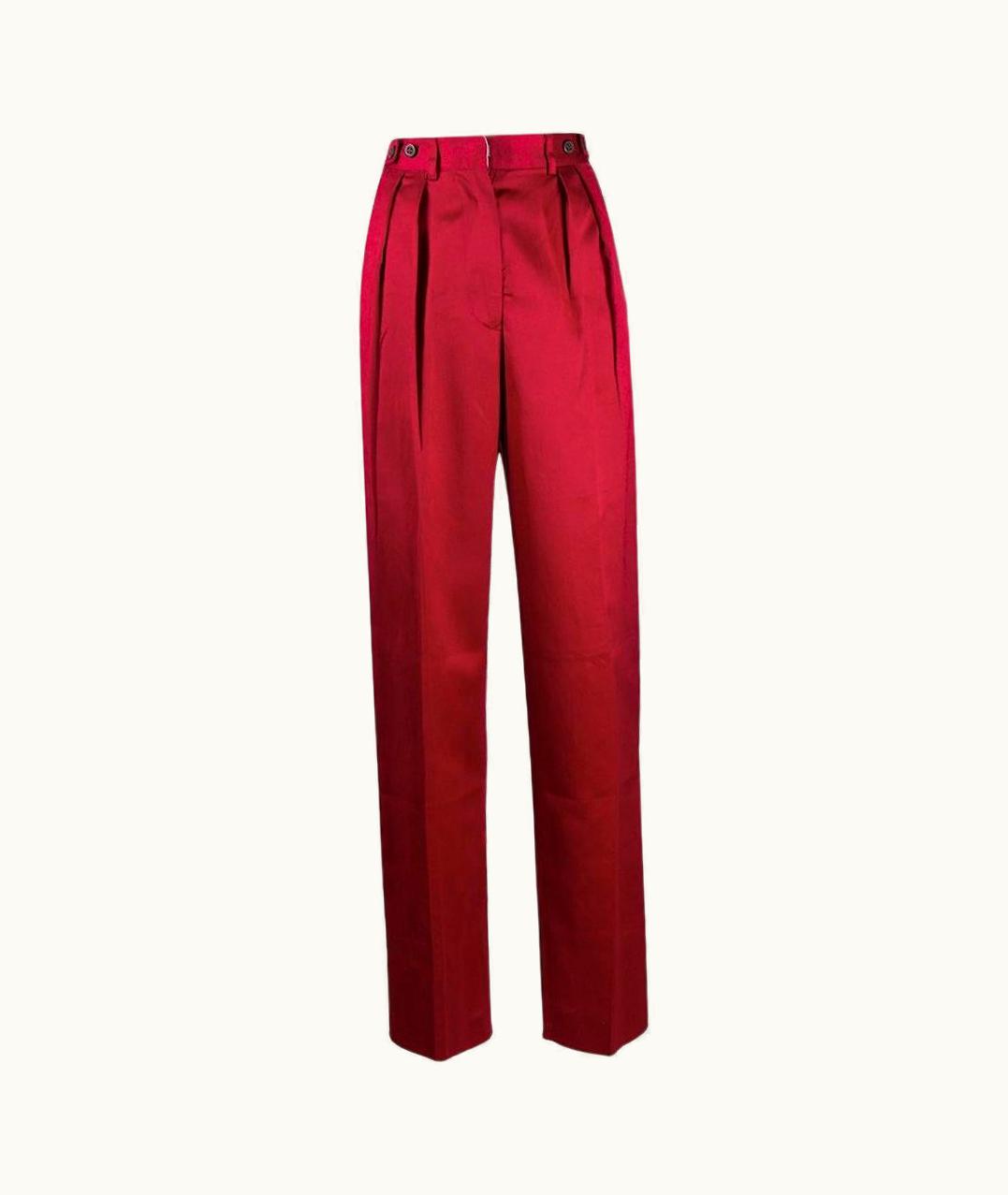 Jean-Paul Gaultier Jean Paul Gaultier Vintage Red Iridescent Cotton 90s Trousers