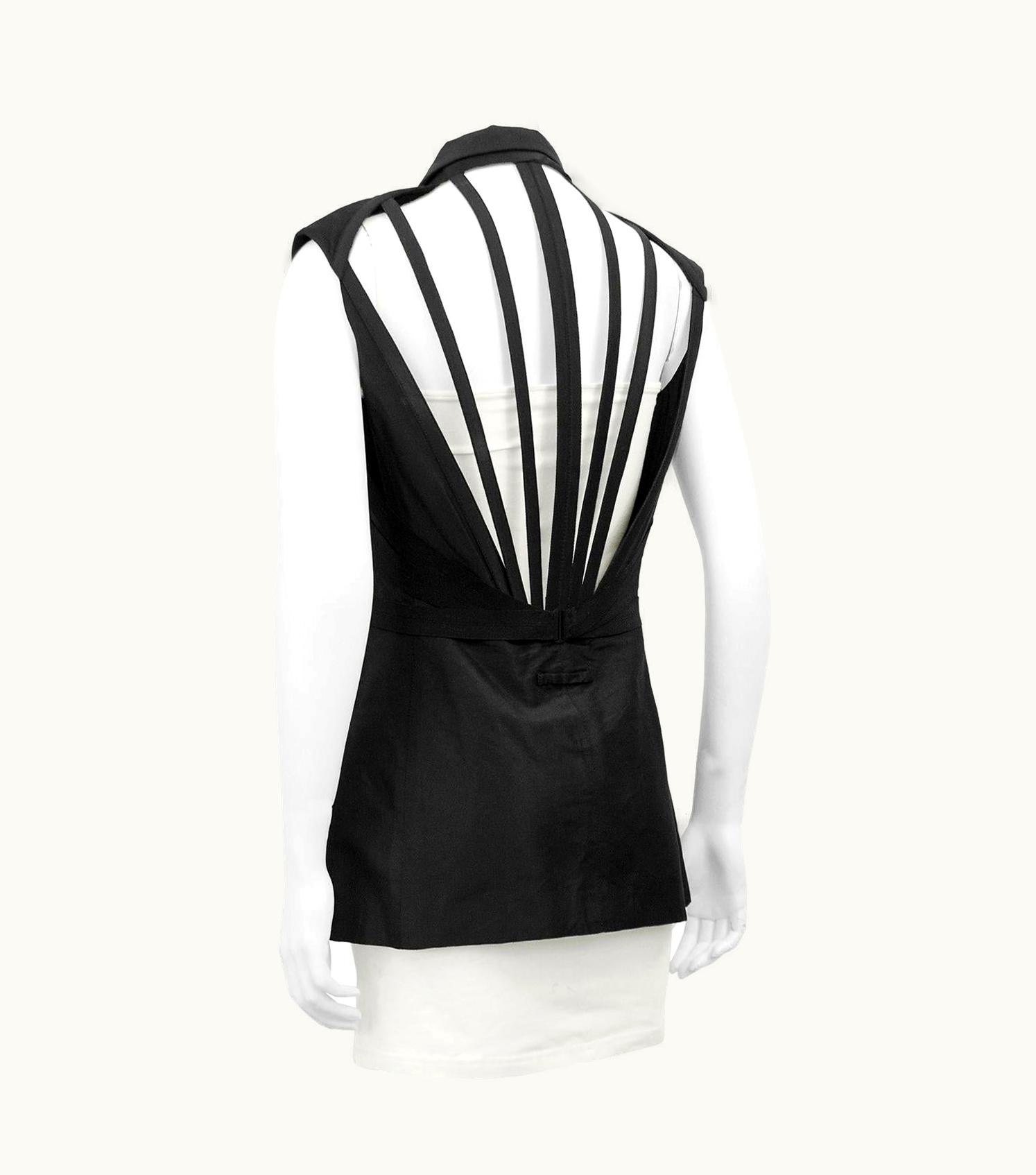 Jean-Paul Gaultier 1990' Gaultier Silk Double Breasted Cage Back Vest