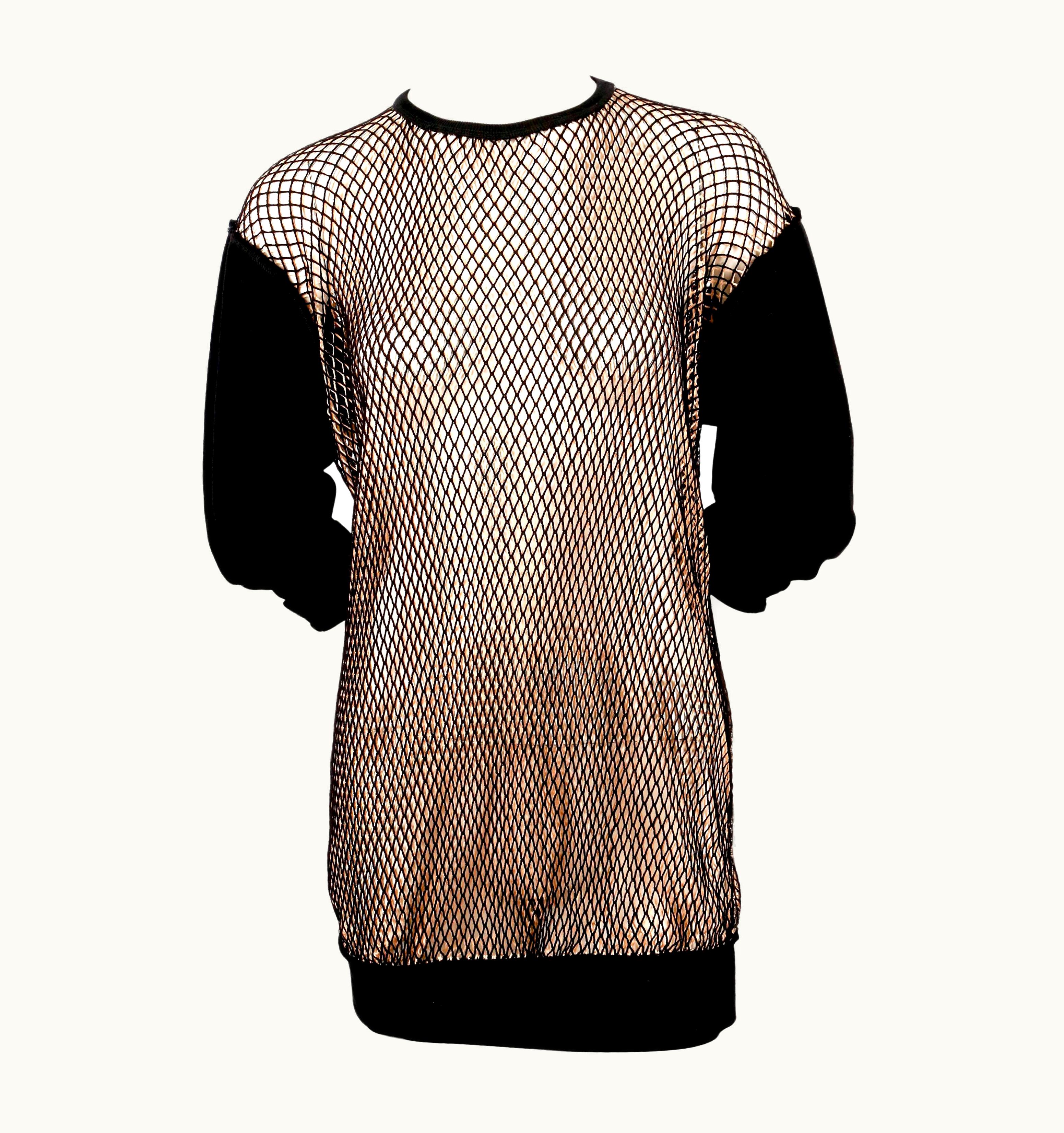 Jean-Paul Gaultier 2013 Jean Paul Gaultier Double Layered Fishnet Runway Tunic