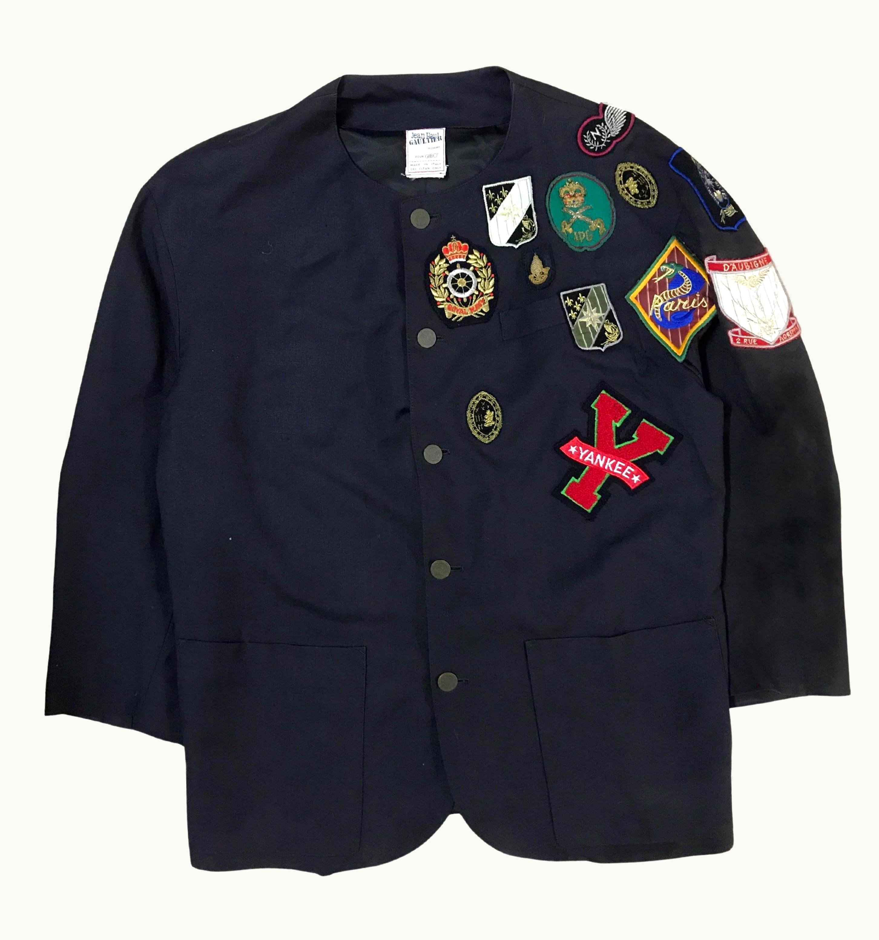Jean-Paul Gaultier Jean Paul Gaultier Homme 1980' Yankee Patches Reversible Jacket