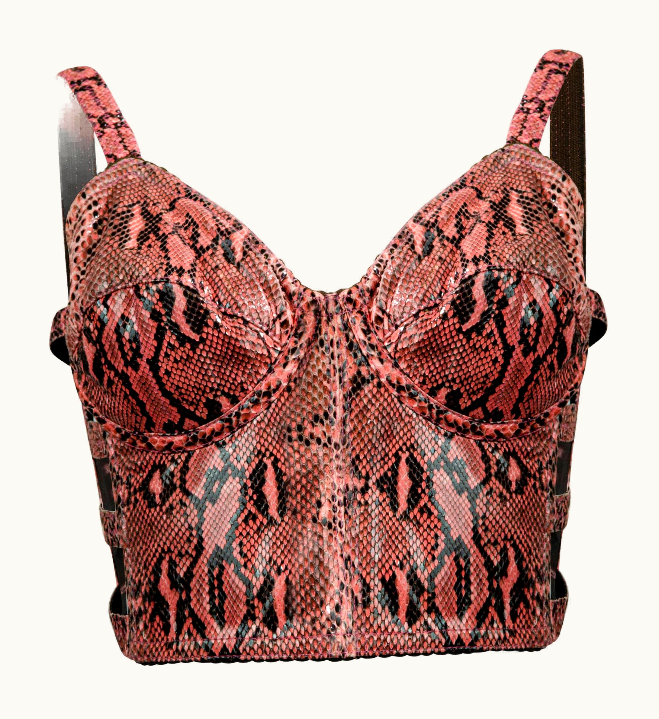 Jean-Paul Gaultier Jean Paul Gaultier S/S 91 Vintage Python Bustier S/S Corset