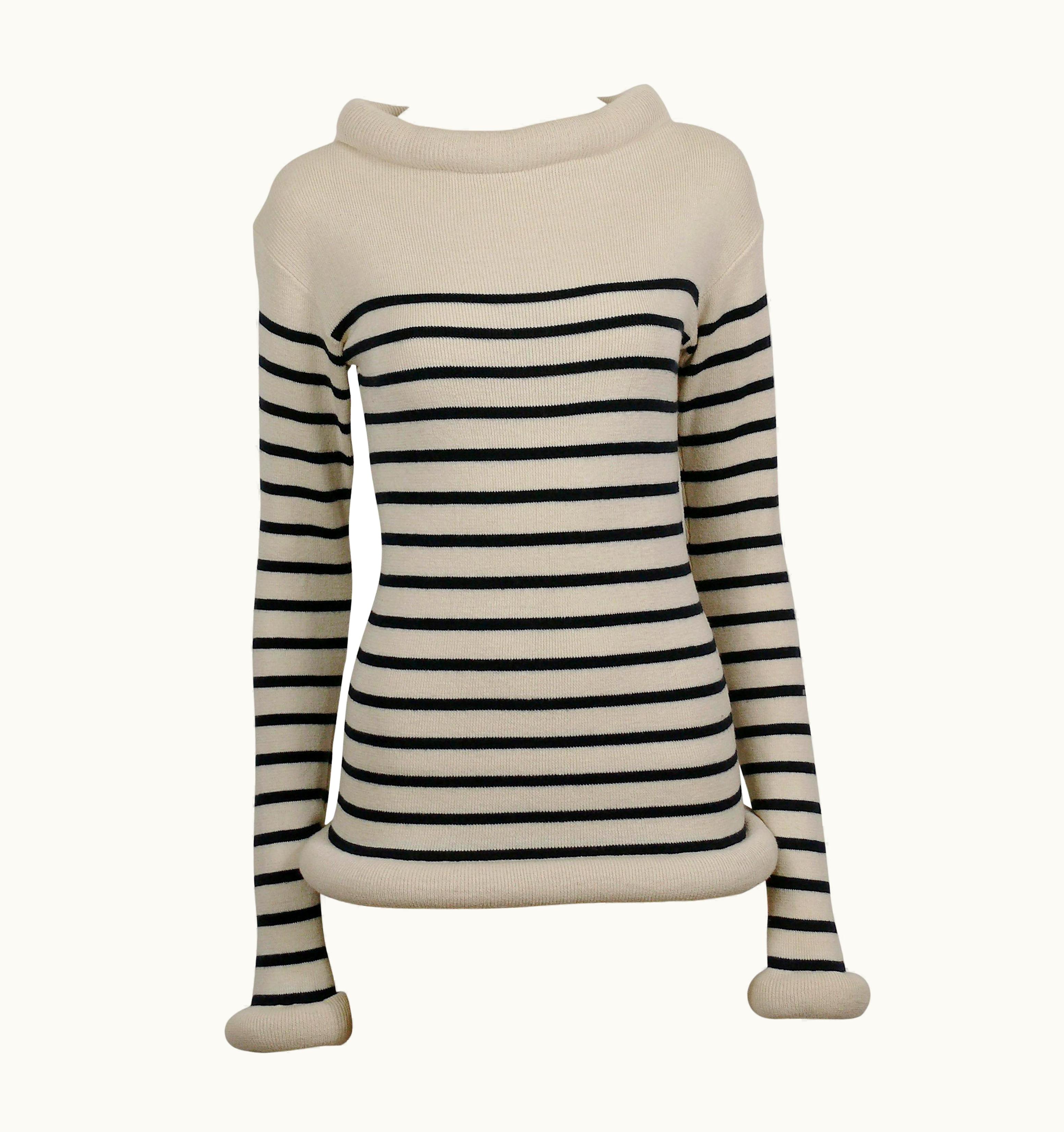 Jean-Paul Gaultier Jean Paul Gaultier Vintage Tube Collar Cuff Hips Matelot Sweater