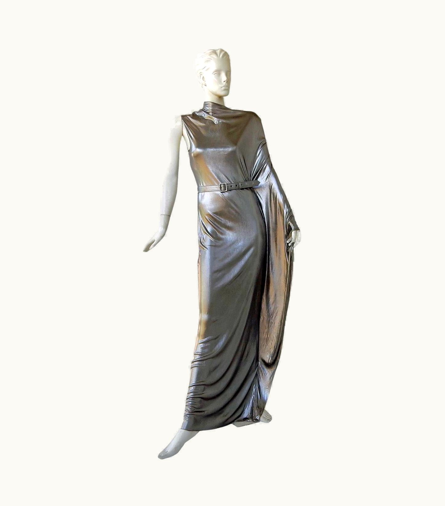 Jean-Paul Gaultier Jean Paul Gaultier Runway Asymmetric Toga Long Dress Gown New!