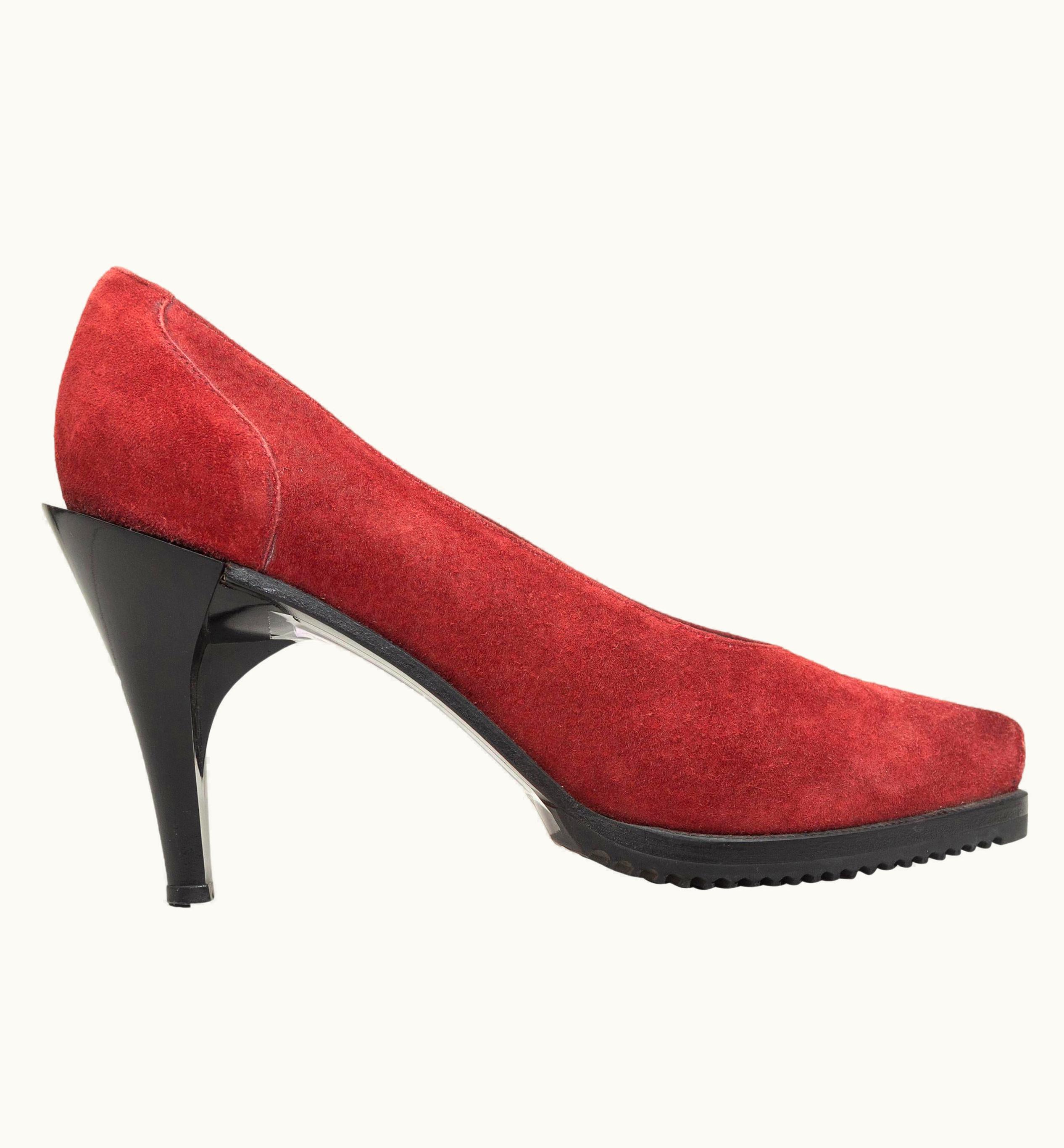 Jean-Paul Gaultier Jean Paul Gaultier Stephane Dark Red Kelian Suede Pumps