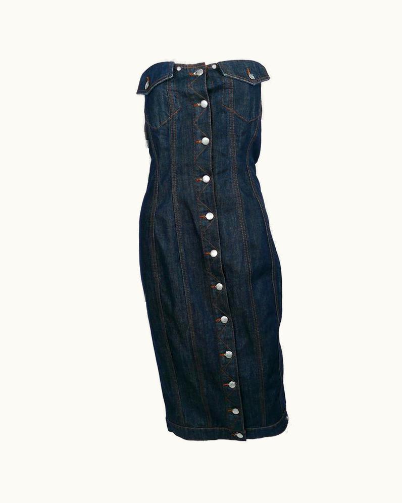 Jean-Paul Gaultier Jean Paul Gaultier Vintage Denim Bustier Dress a