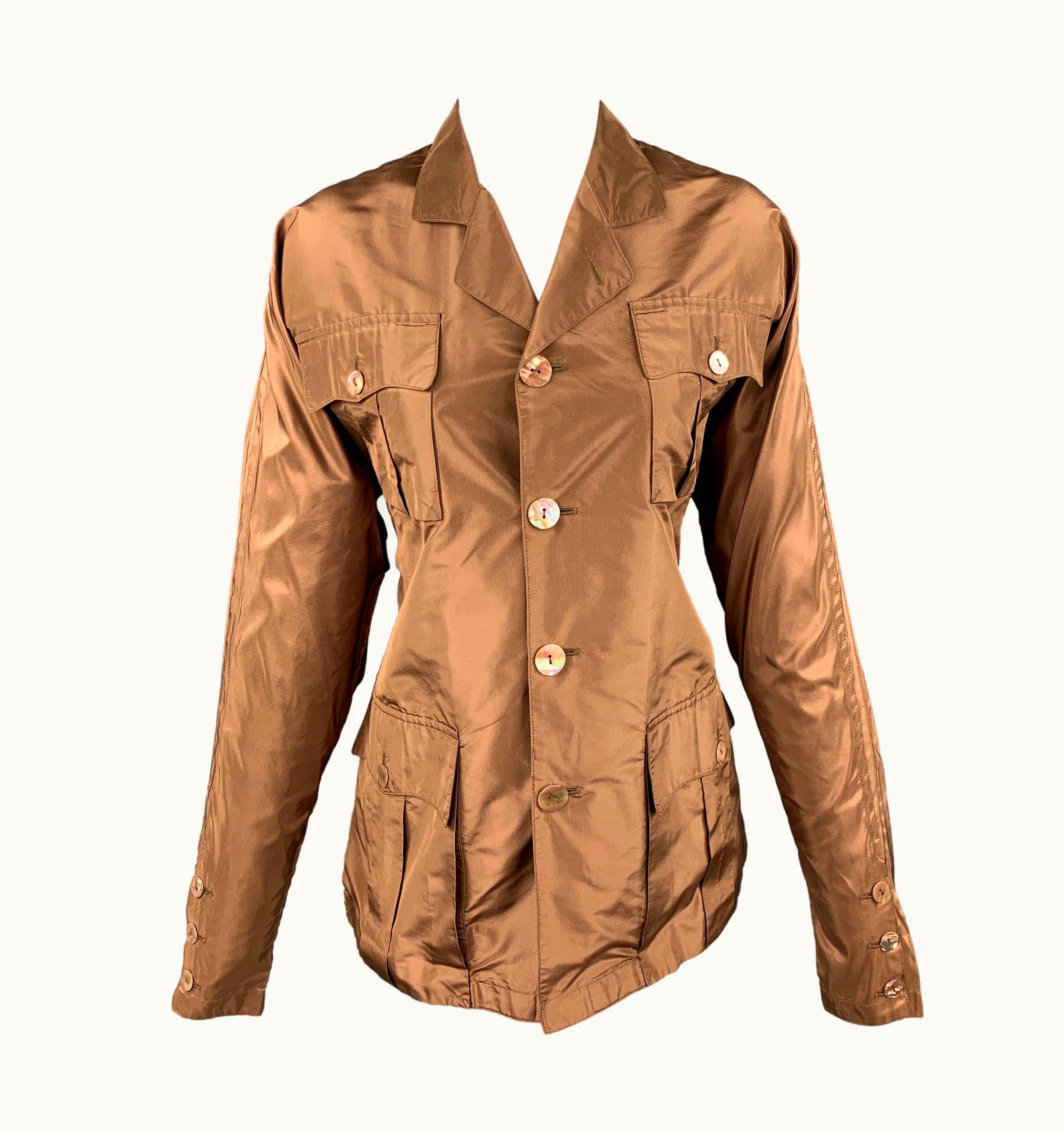 Jean-Paul Gaultier Jean Paul Gaultier Reedition 1986 Copper Silk Jacket