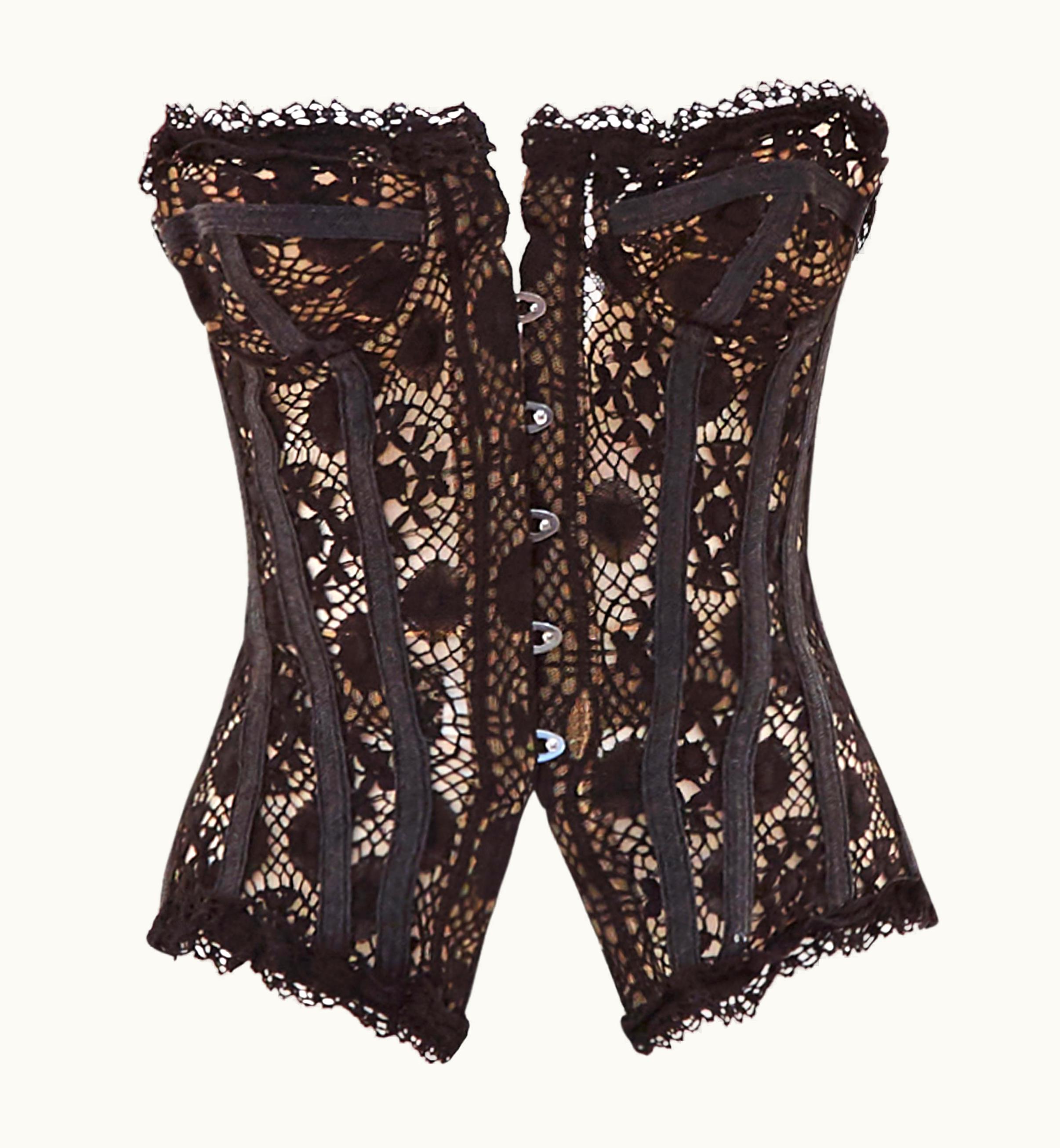 Jean-Paul Gaultier Jean Paul Gaultier S/S 2006 Runway Black Lace Corset