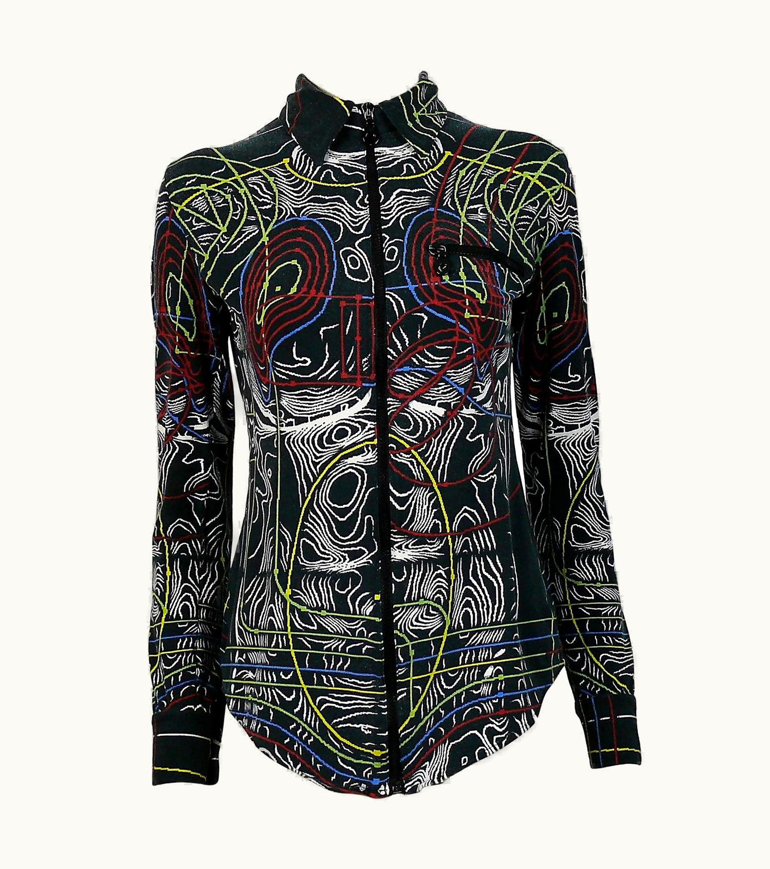 Jean-Paul Gaultier Jean Paul Gaultier Vintage Circuit Print Cyborg Top