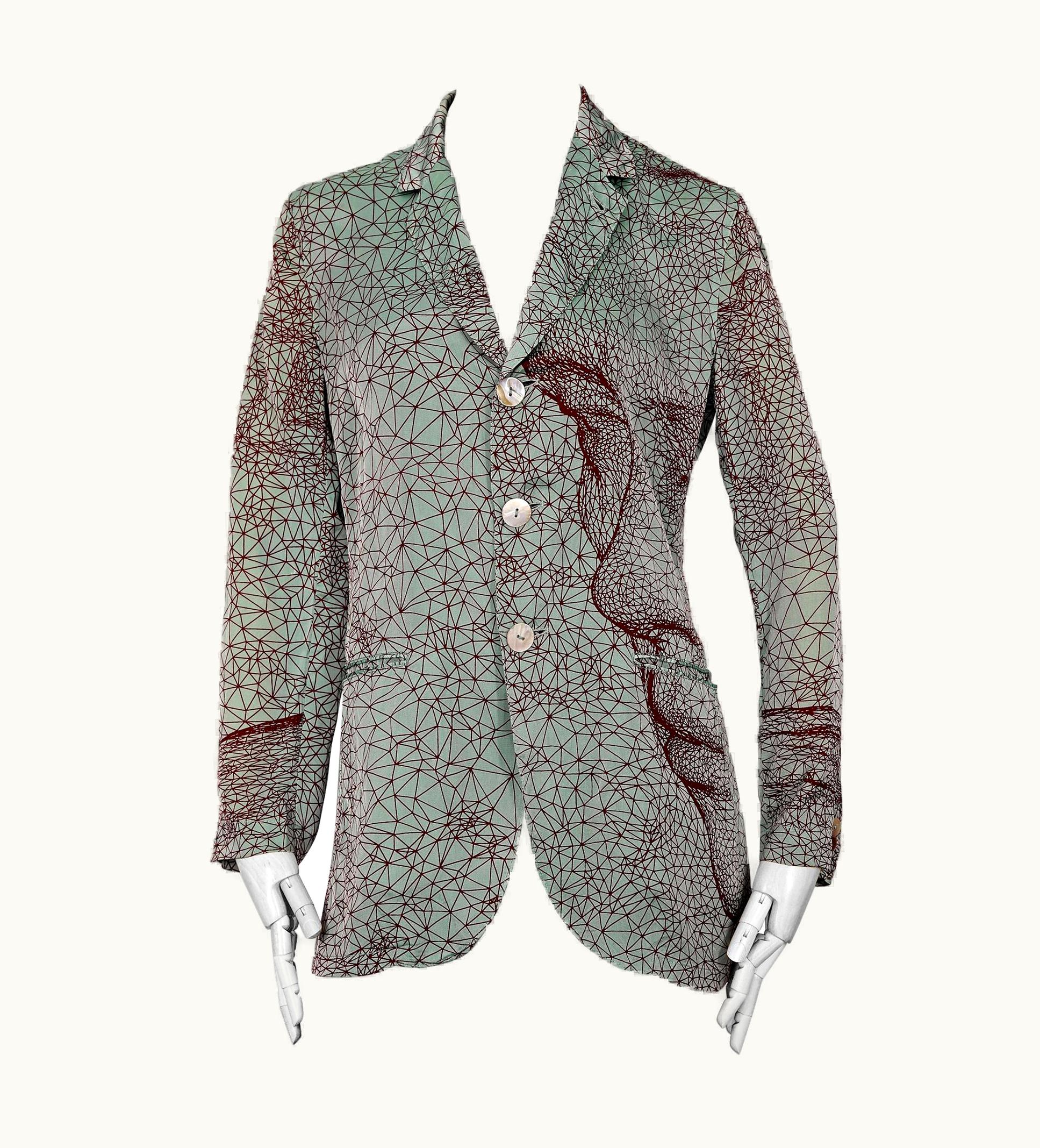 Jean-Paul Gaultier Vintage Jean Paul Gaultier Constellation Face Optic Illusion Shirt Blazer Jacket