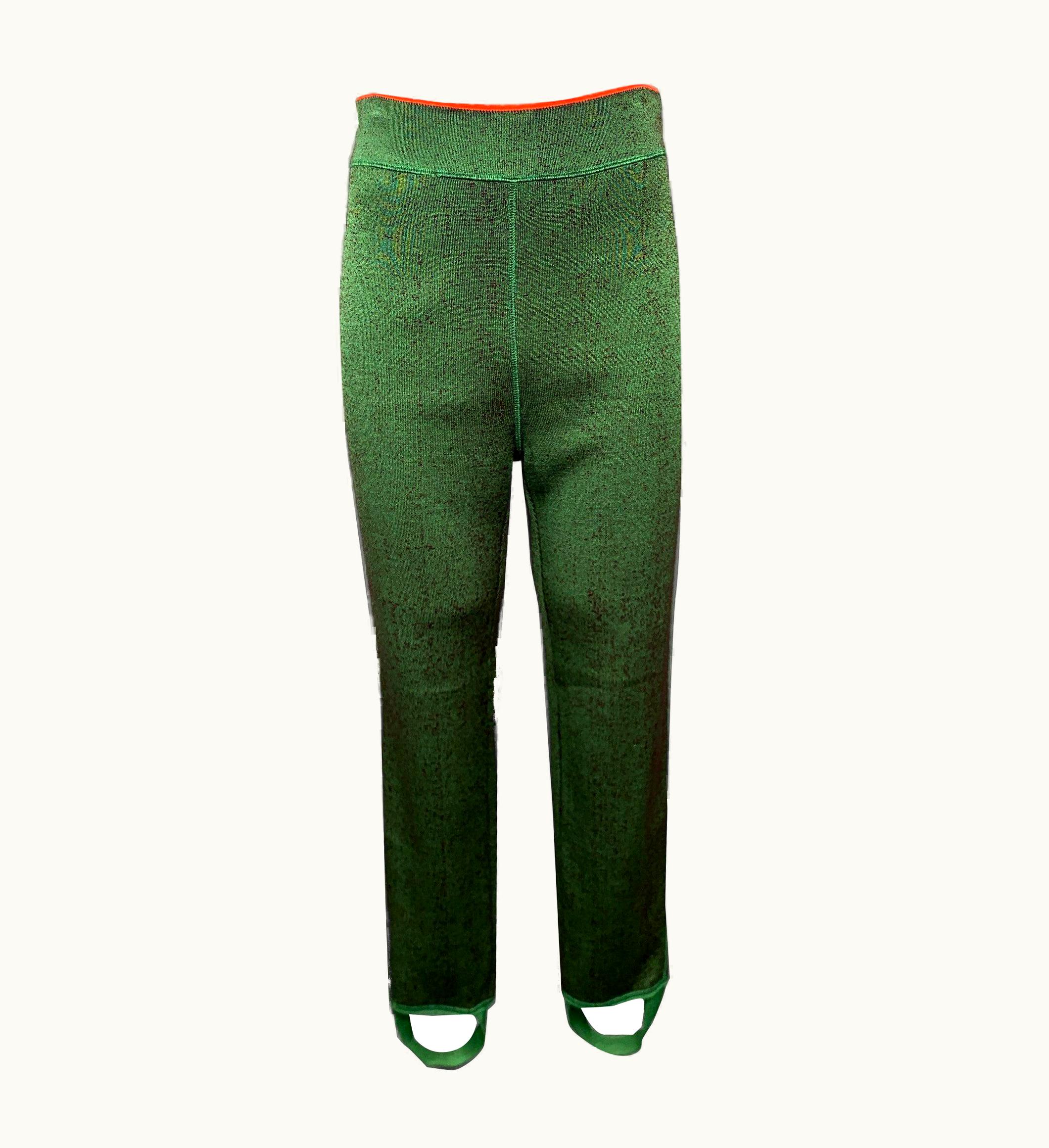 Jean-Paul Gaultier Jean Paul Gaultier Green & Orange Wool Blend Reversible Sweatpants