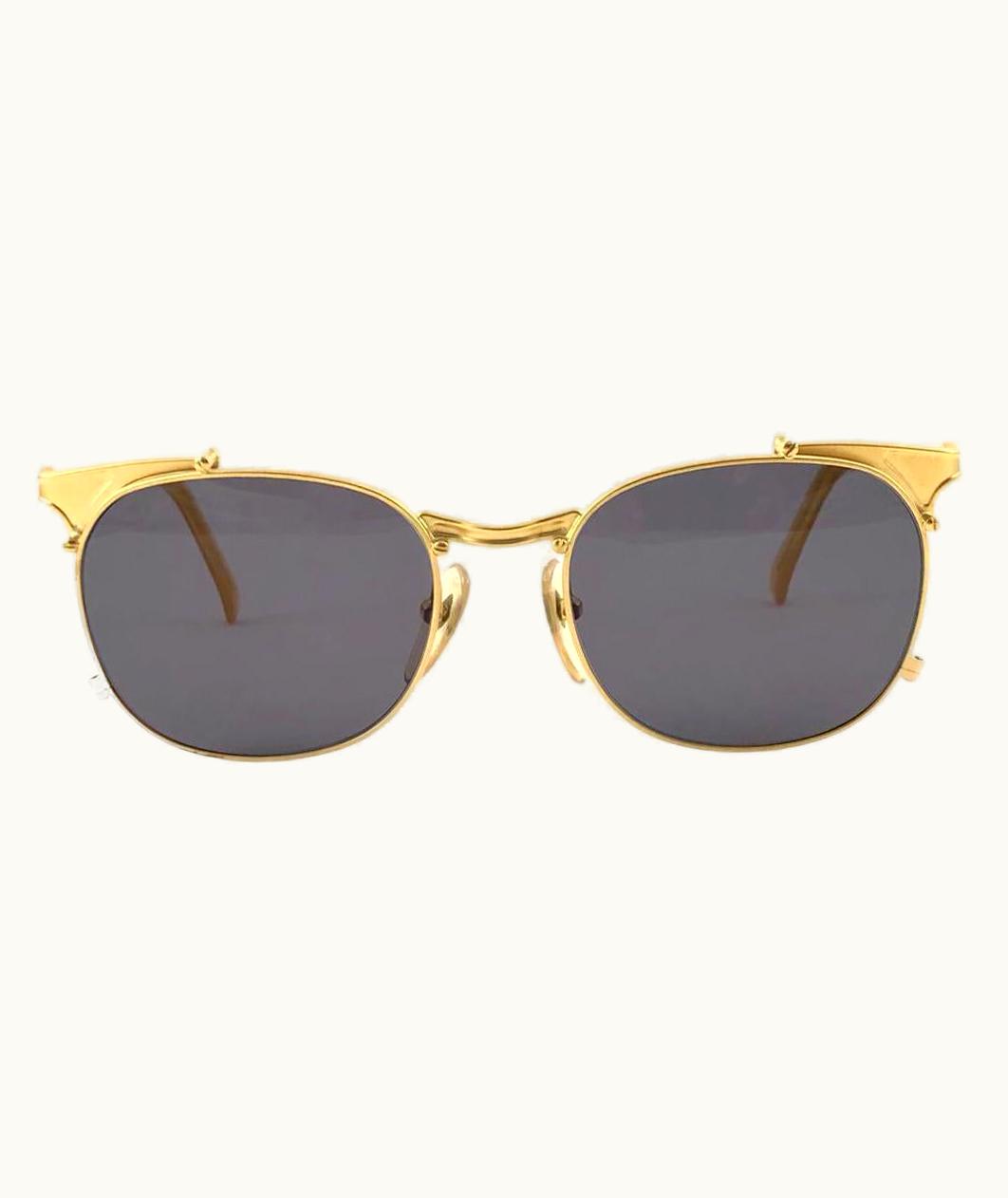 Jean-Paul Gaultier Jean Paul Gaultier 56 2175 Gold Brown Lens Sunglasses 1990'