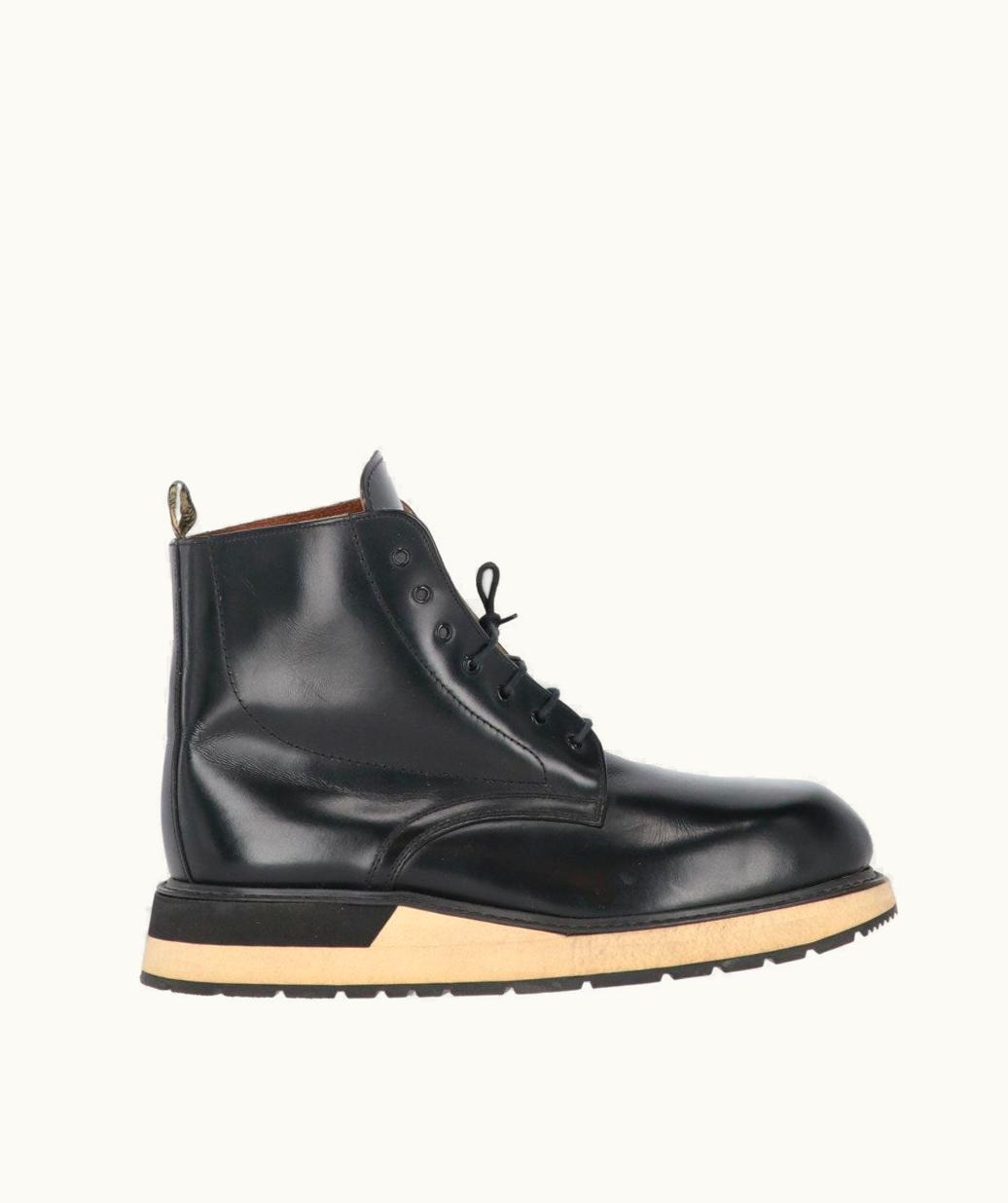 Jean-Paul Gaultier Jean Paul Gaultier Vintage Lace-up Black Leather 90s Ankle Boots