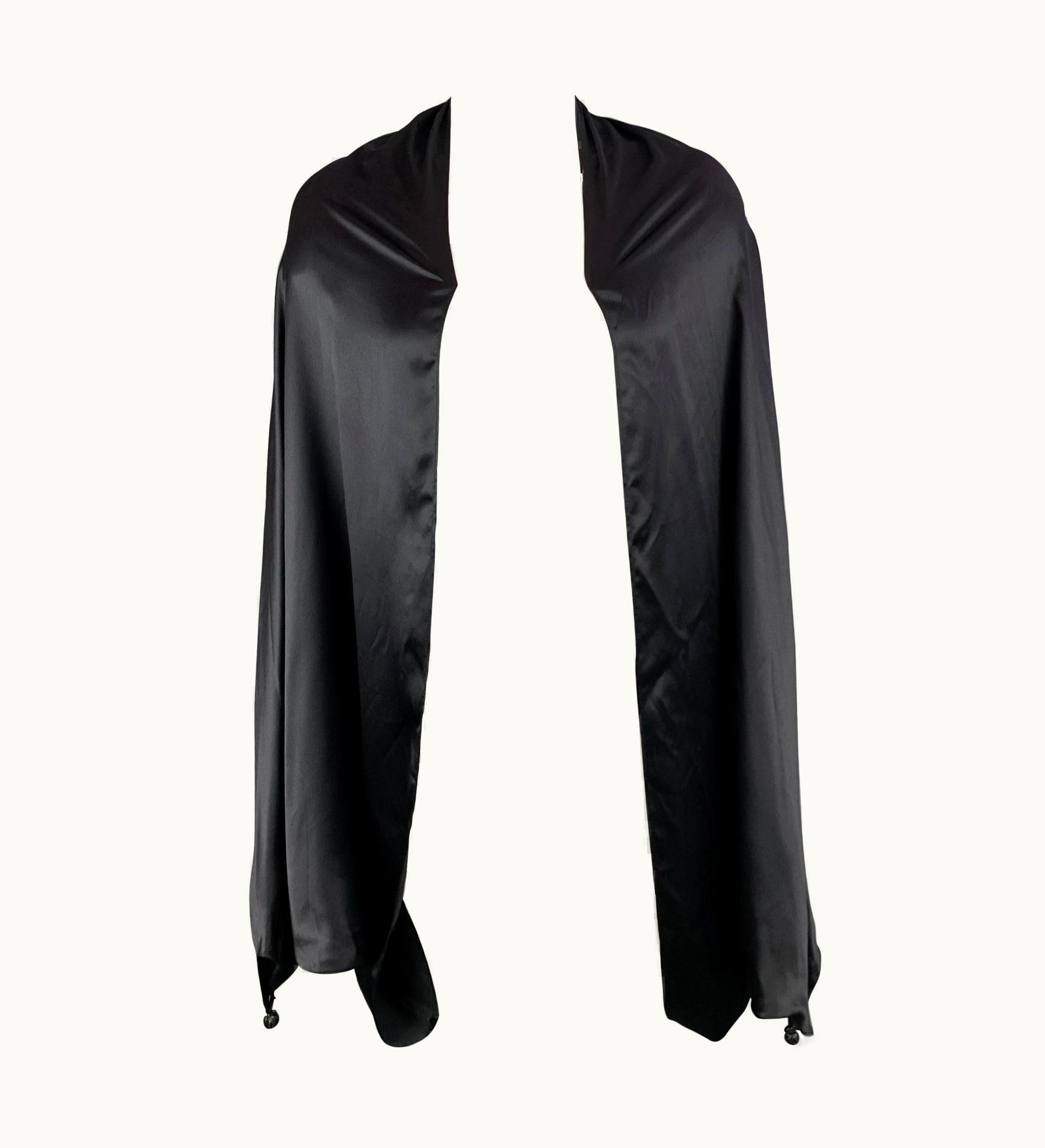 Jean-Paul Gaultier Jean Paul Gaultier Femme Size One Size Black Satin Oversized Sleeves