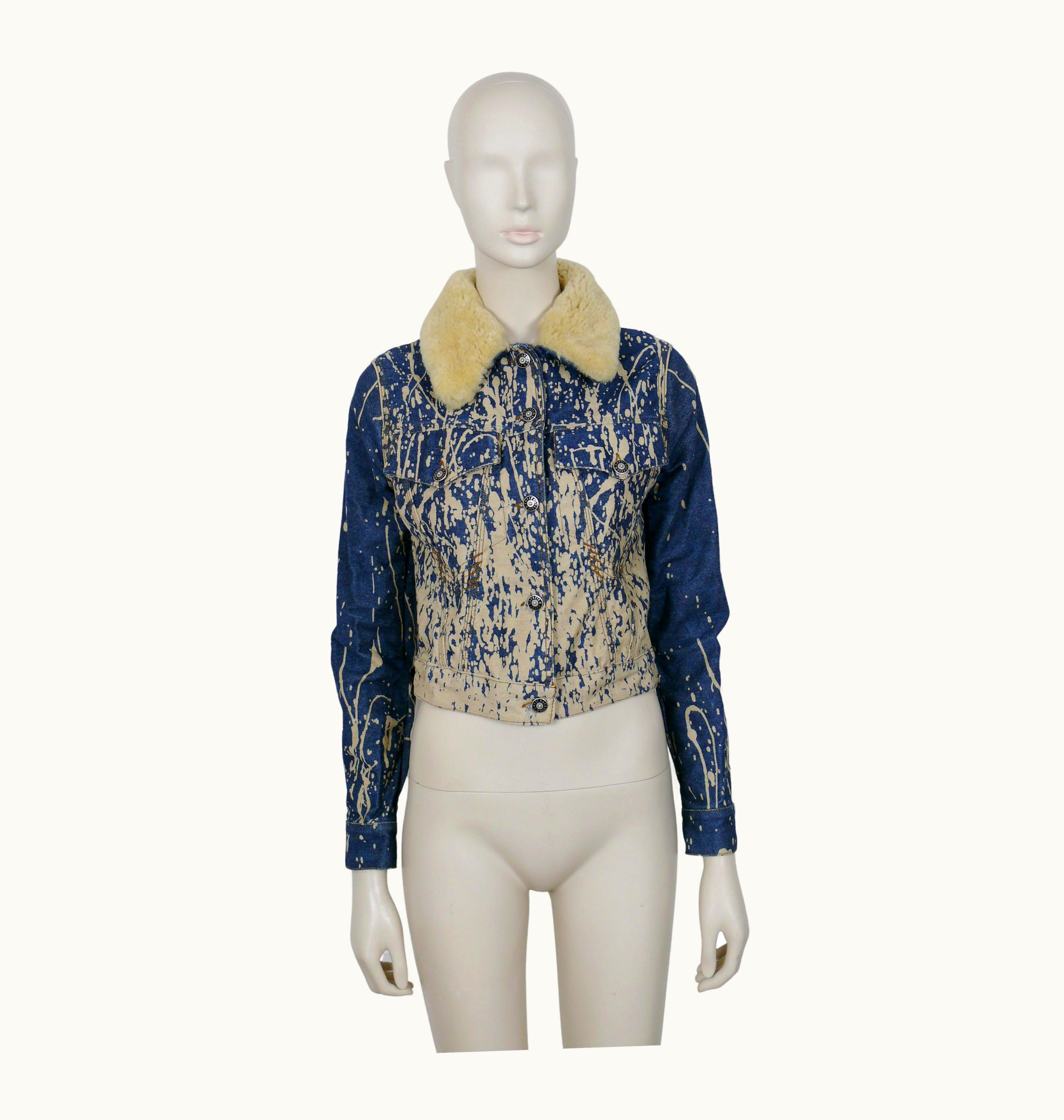 Jean-Paul Gaultier Jean Paul Gaultier Vintage Jackson Pollock Inspired Denim Jacket