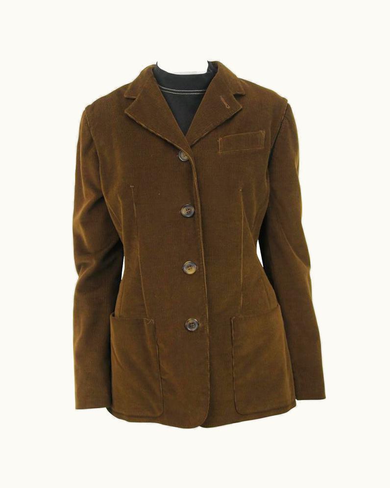 Jean-Paul Gaultier Gaultier Junior Brown Corduroy 2 Piece Mock Jacket Shirt And Vest