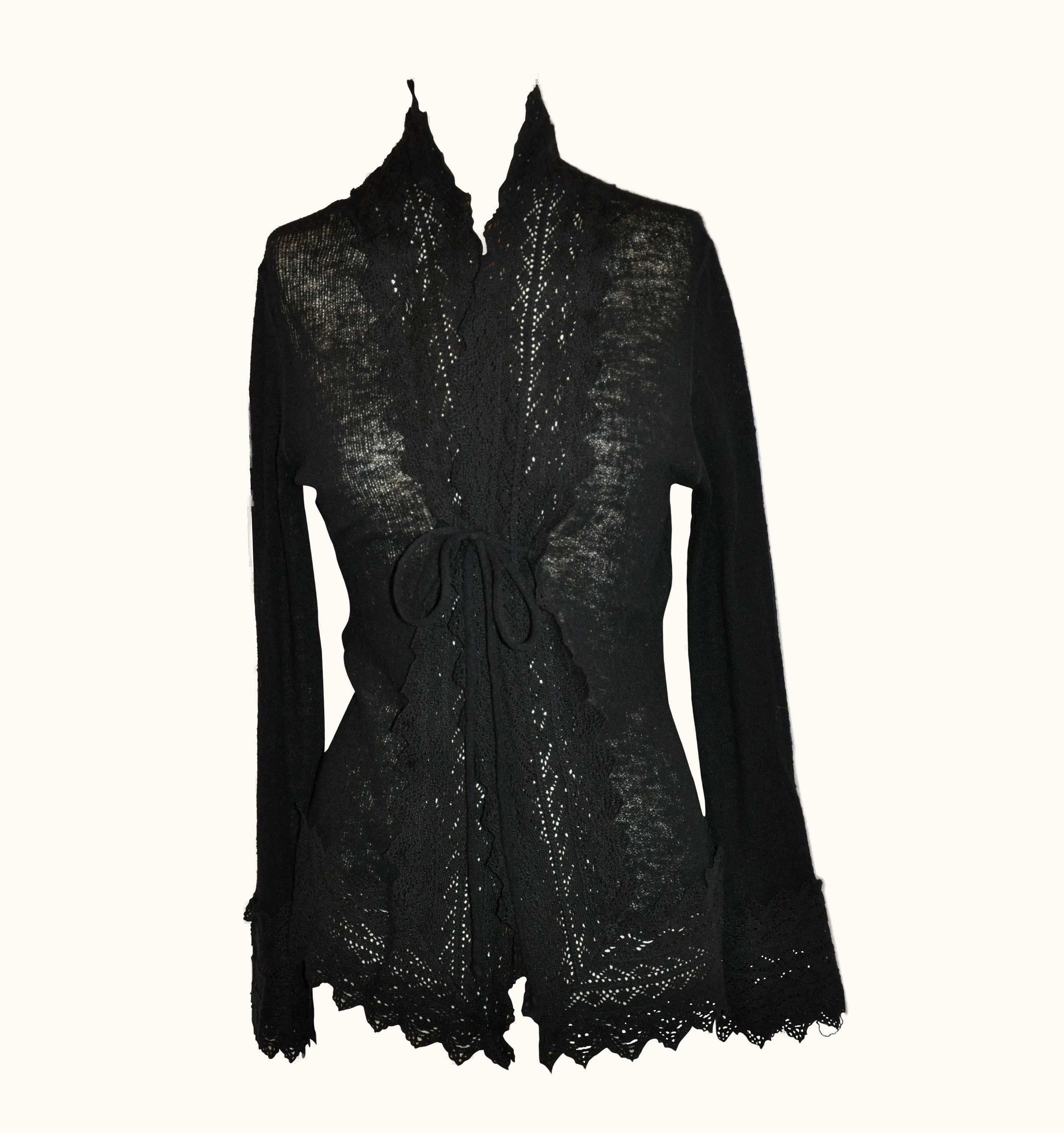 Jean-Paul Gaultier Jean Paul Gaultier Gentle Black Wool With Detailed Bell Sleeves Sweater