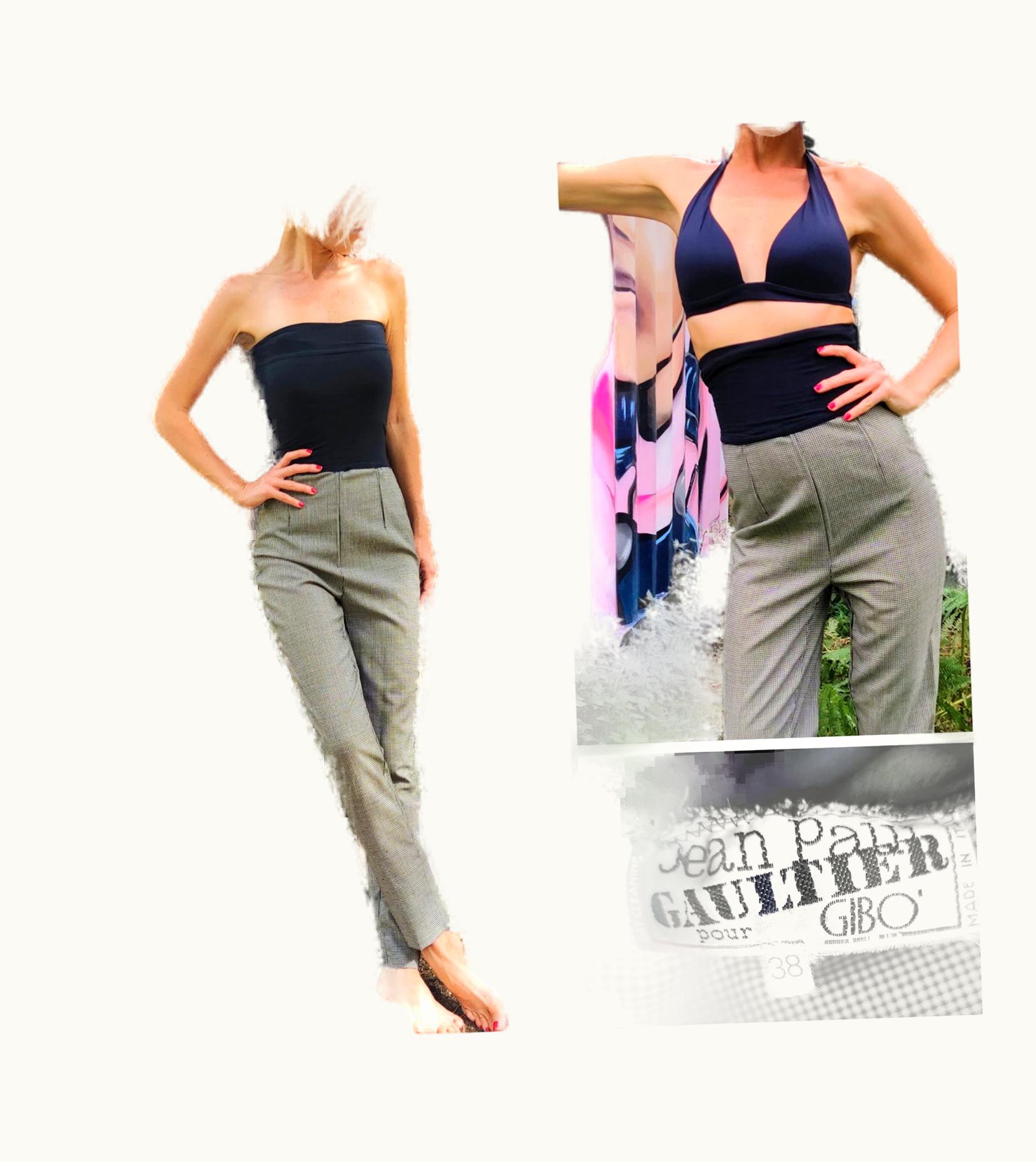 Jean-Paul Gaultier Jean Paul Gaultier Gibo Equator Houndstooth Cigar Vintage Jumpsuit Dress Catsuit