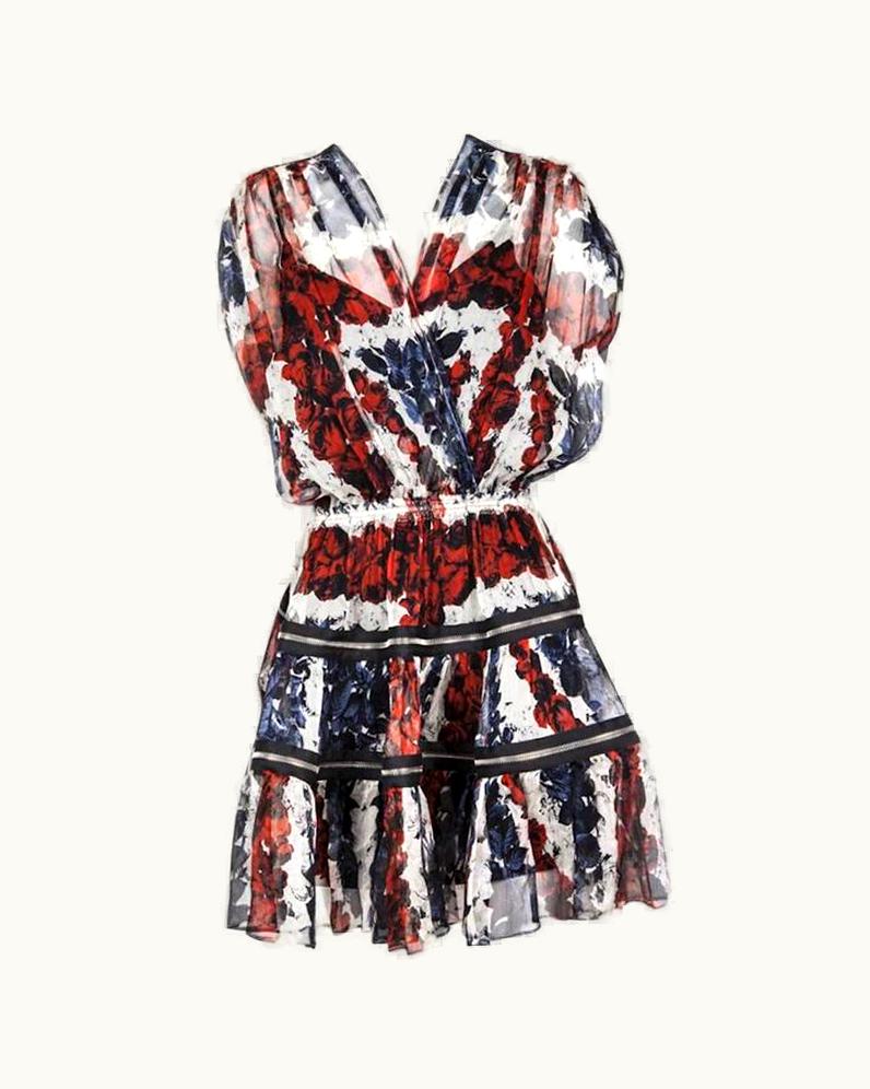 Jean-Paul Gaultier Jean Paul Gaultier Dress In Chiffon Printed With Roses