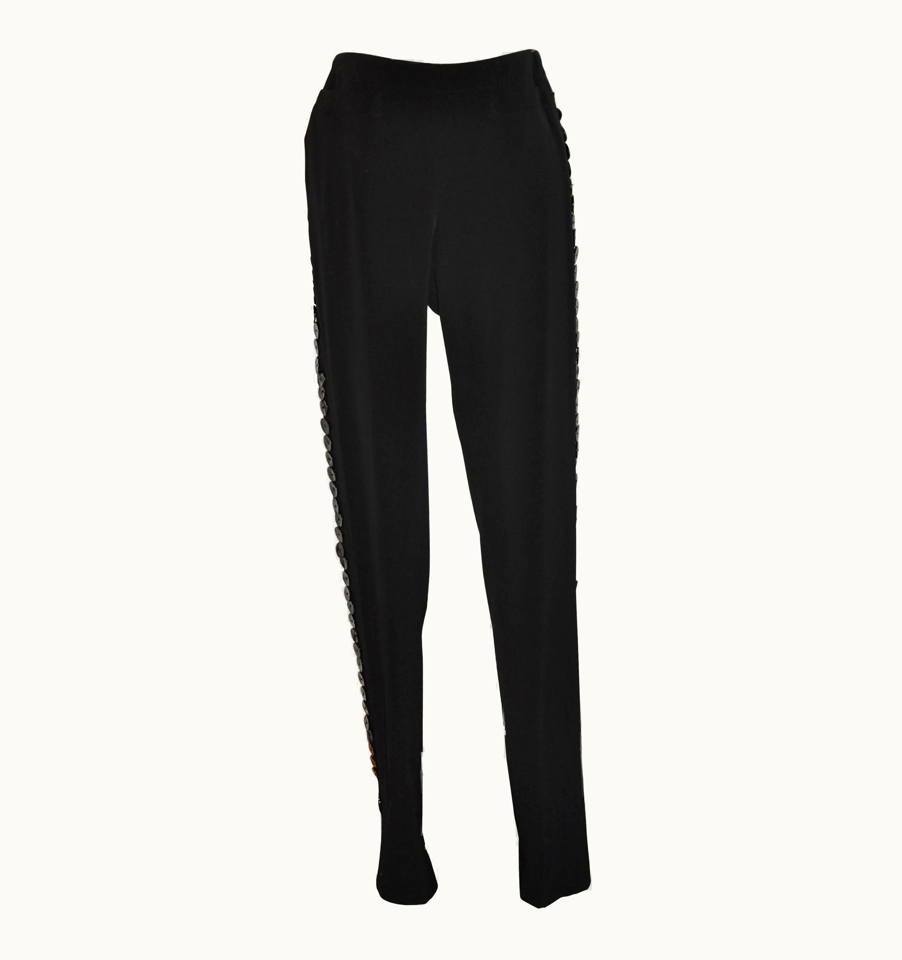 Jean-Paul Gaultier Jean Paul Gaultier Black Matador With Pour Glass Buttons Tapered Trouser