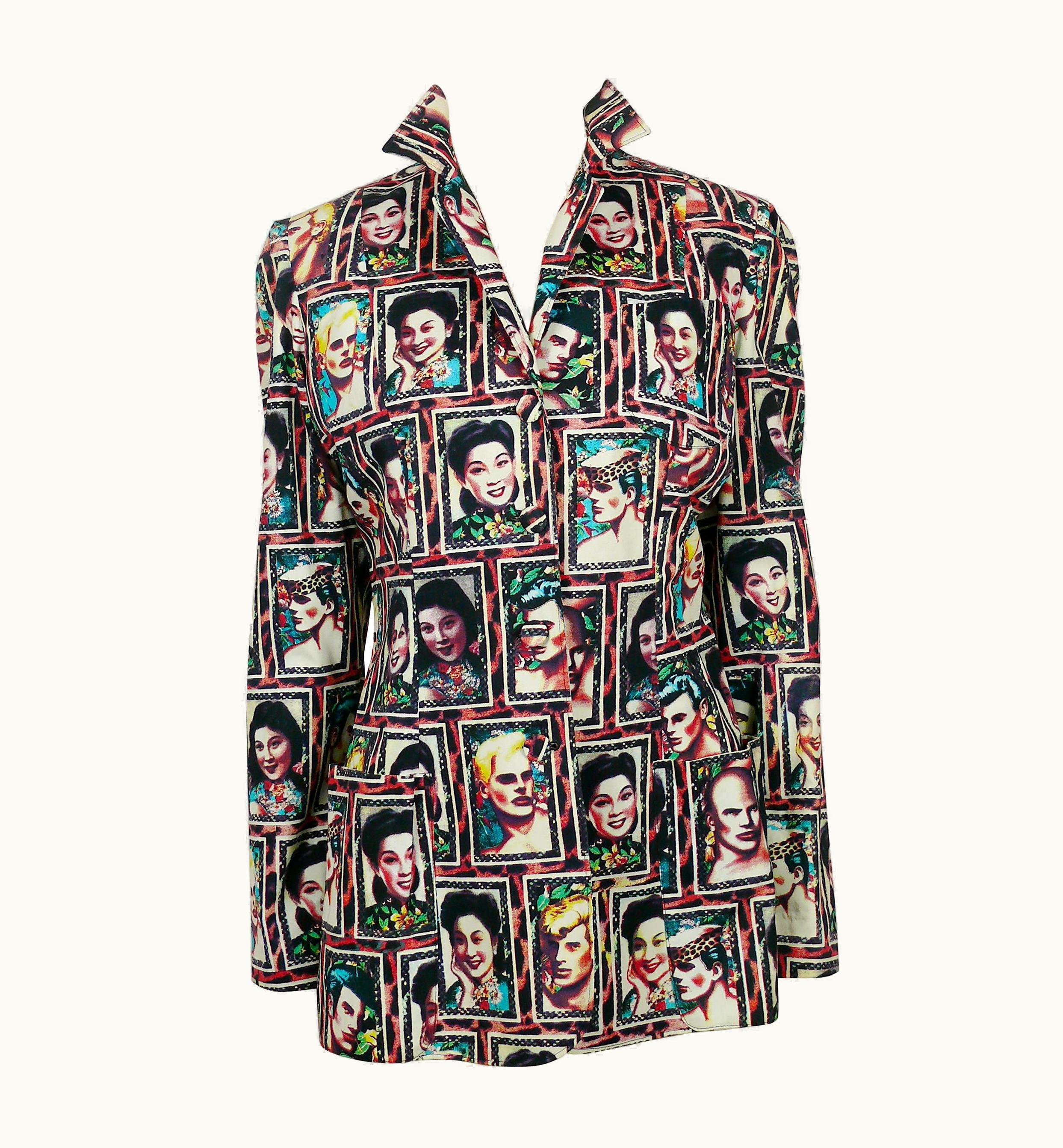 Jean-Paul Gaultier Jean Paul Gaultier Vintage Retro Portraits Lightweight Cotton Jacket