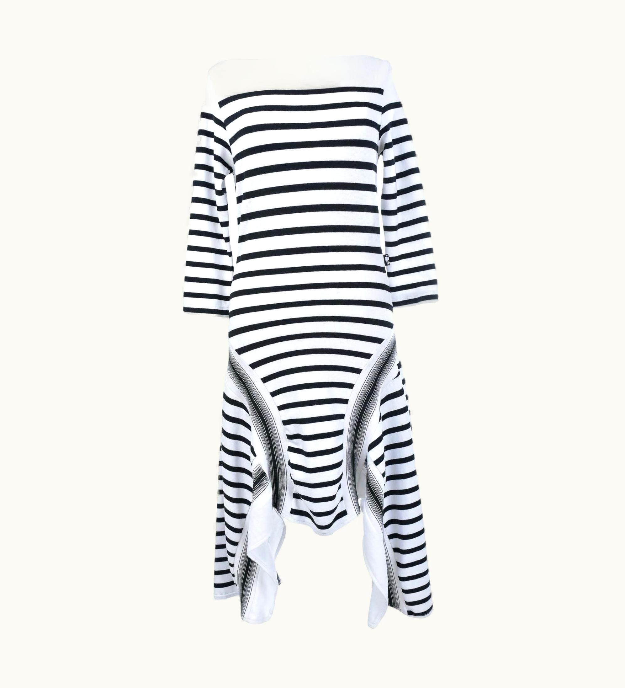 Jean-Paul Gaultier Jean-Paul Gaultier Jean' Cotton Navy Marinière Dress - France Circa 1990/1994 1994