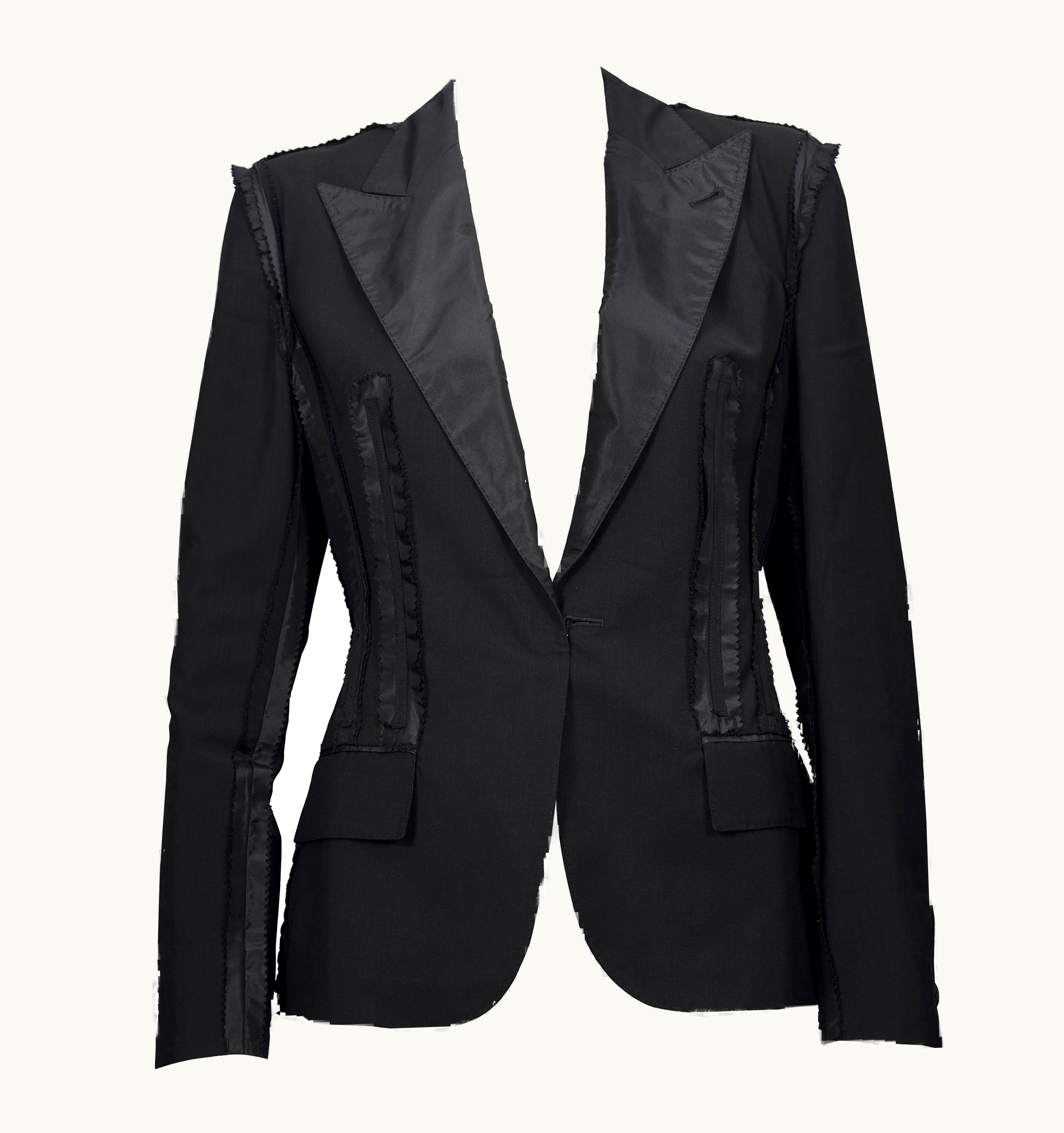 Jean-Paul Gaultier Vintage Jean Paul Gaultier Smoking Trompe 'oiel Inverted Seam Blazer Jacket