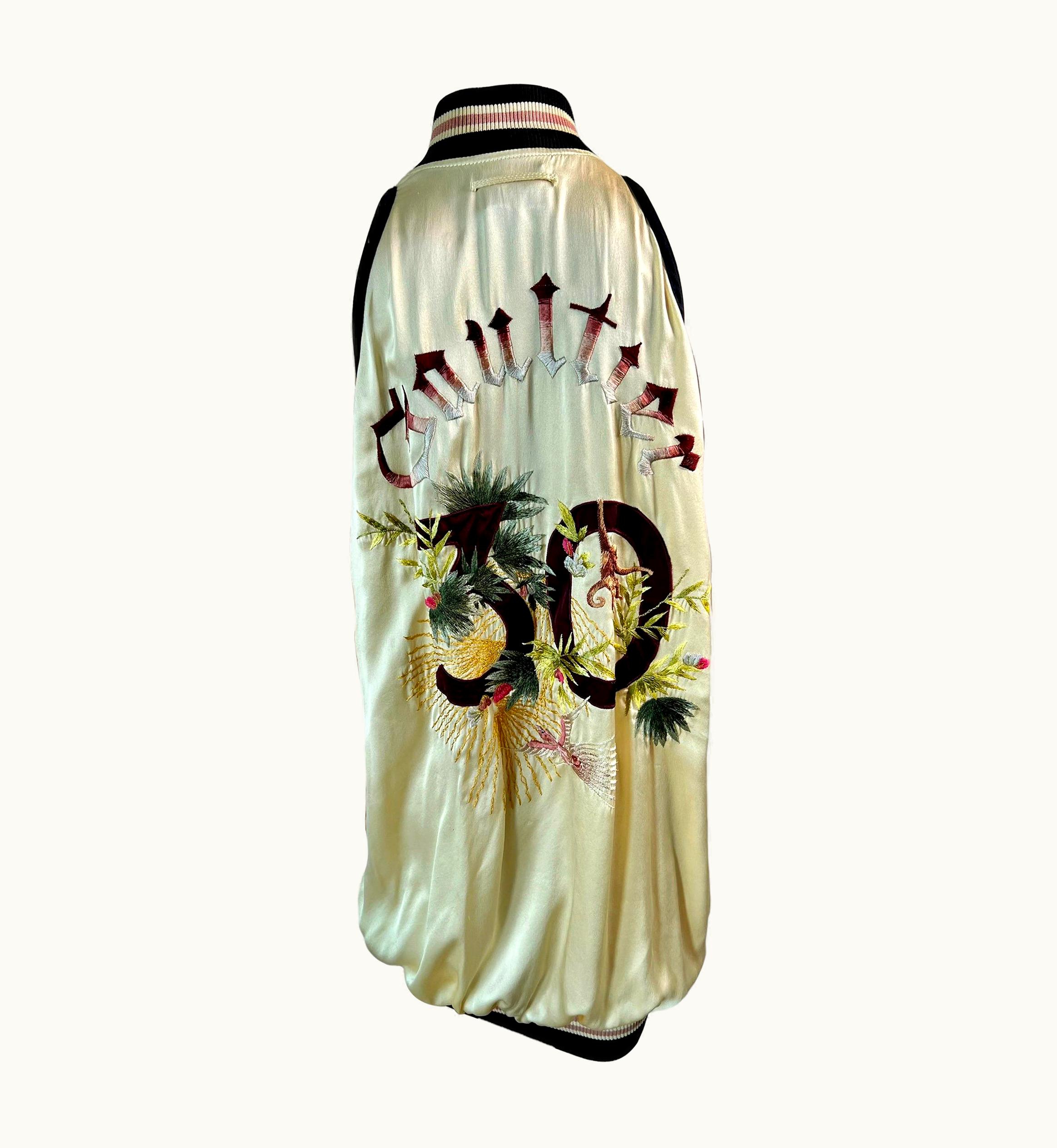 Jean-Paul Gaultier Jean Paul Gaultier S/S 2007 Runway Embroidered Logo Silk Mini Dress