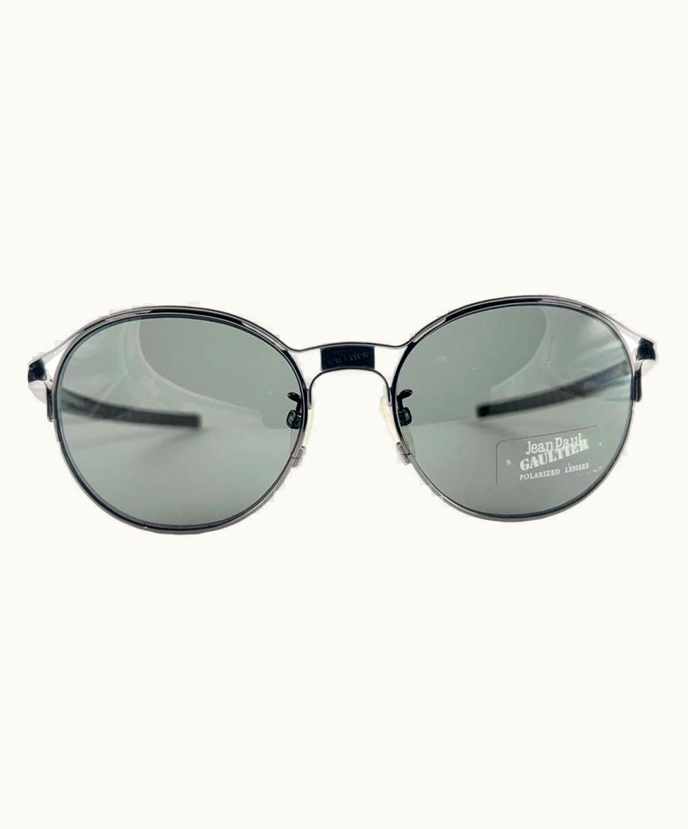 Jean-Paul Gaultier Vintage Jean Paul Gaultier Sjp 001 Silver Oval Sunglasses 1990' Japan