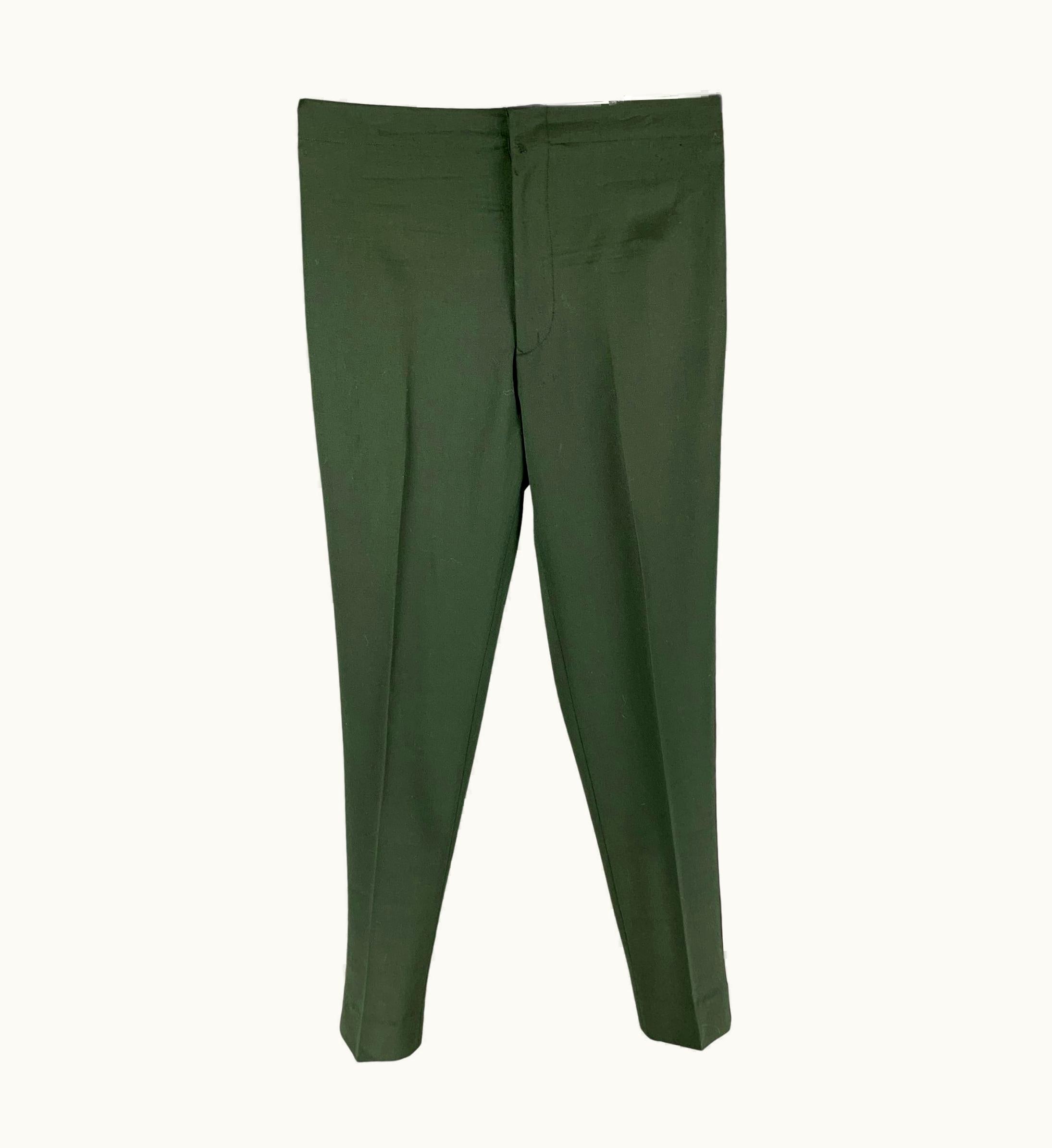 Jean-Paul Gaultier Vintage Jean Paul Gaultier Forest Green High Waisted Dress Pants