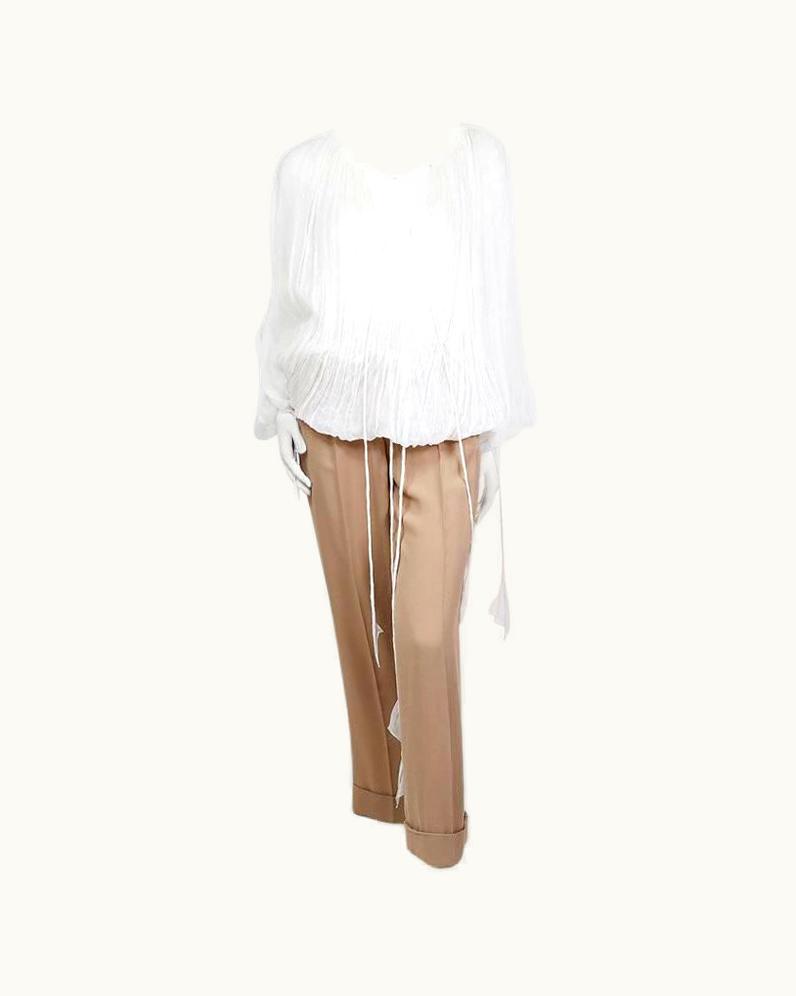 Jean-Paul Gaultier Jean Paul Gaultier Mousseline Peasant Blouse And Pants Set Circa 1990s/2000s