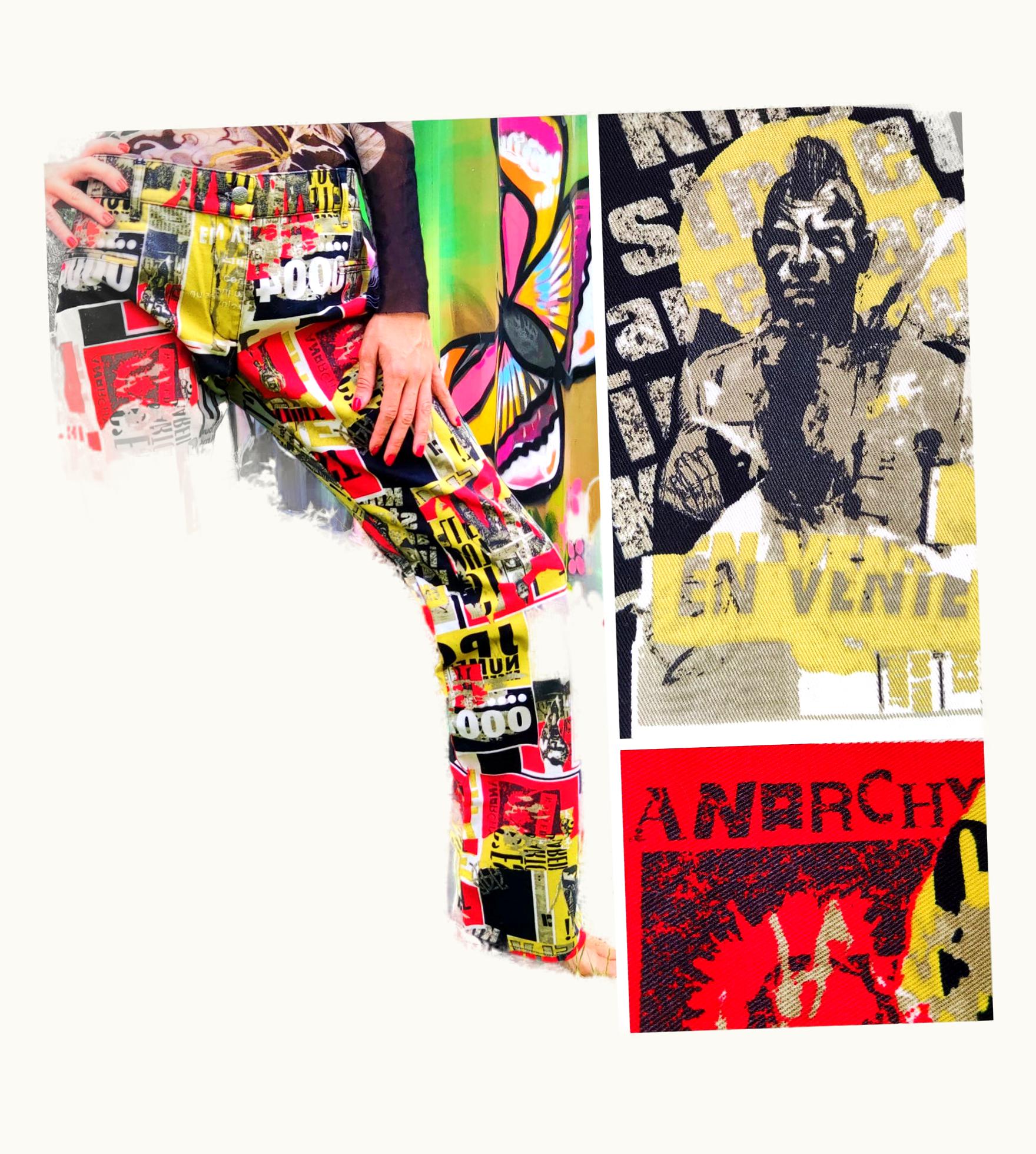 Jean-Paul Gaultier Jean Paul Gaultier Jeans Vintage Anarchy Fight Racism Punk 90s Trousers Pants