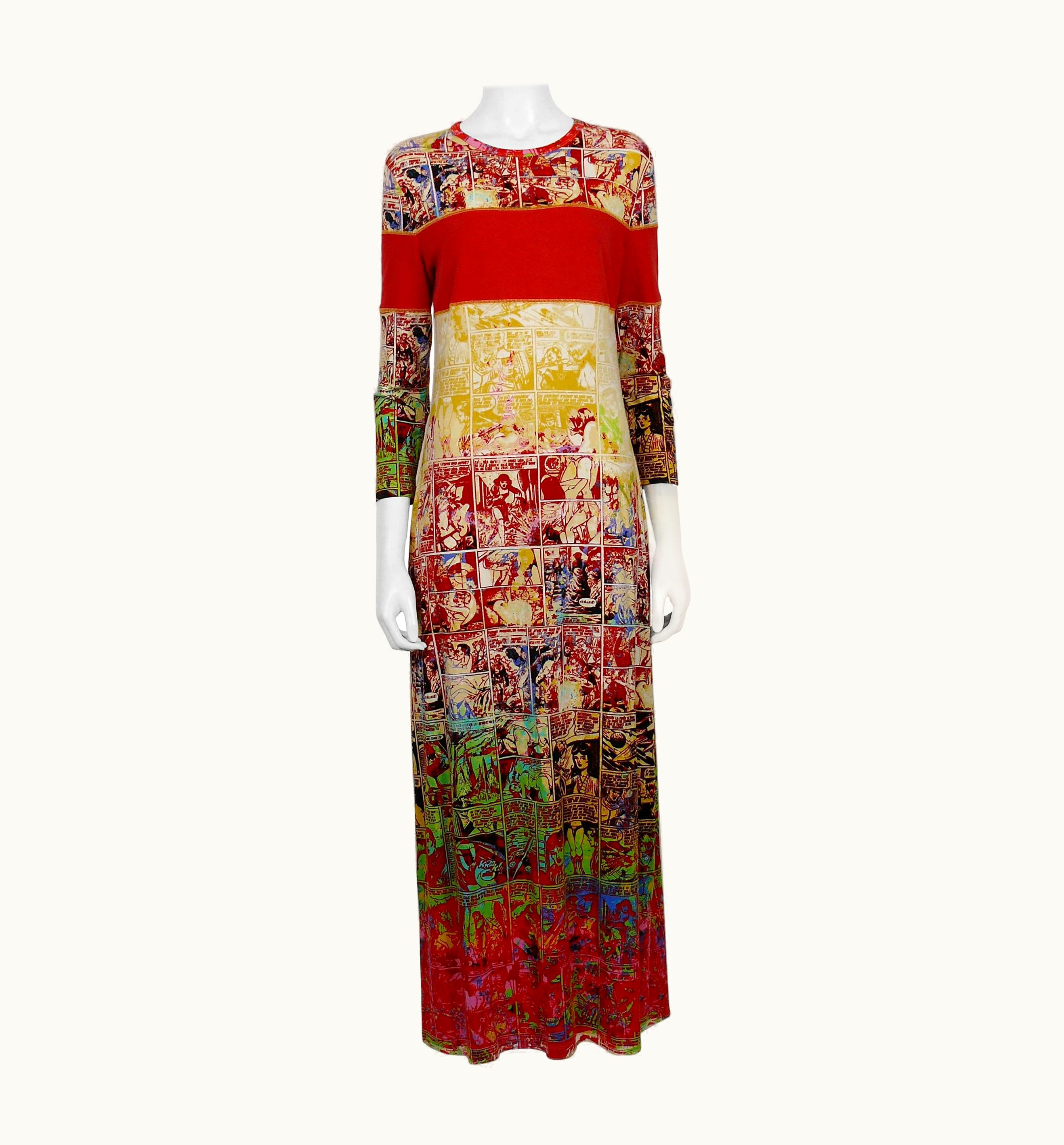 Jean-Paul Gaultier Jean Paul Gaultier Vintage Erotic Comic Cartoon Print Maxi Dress