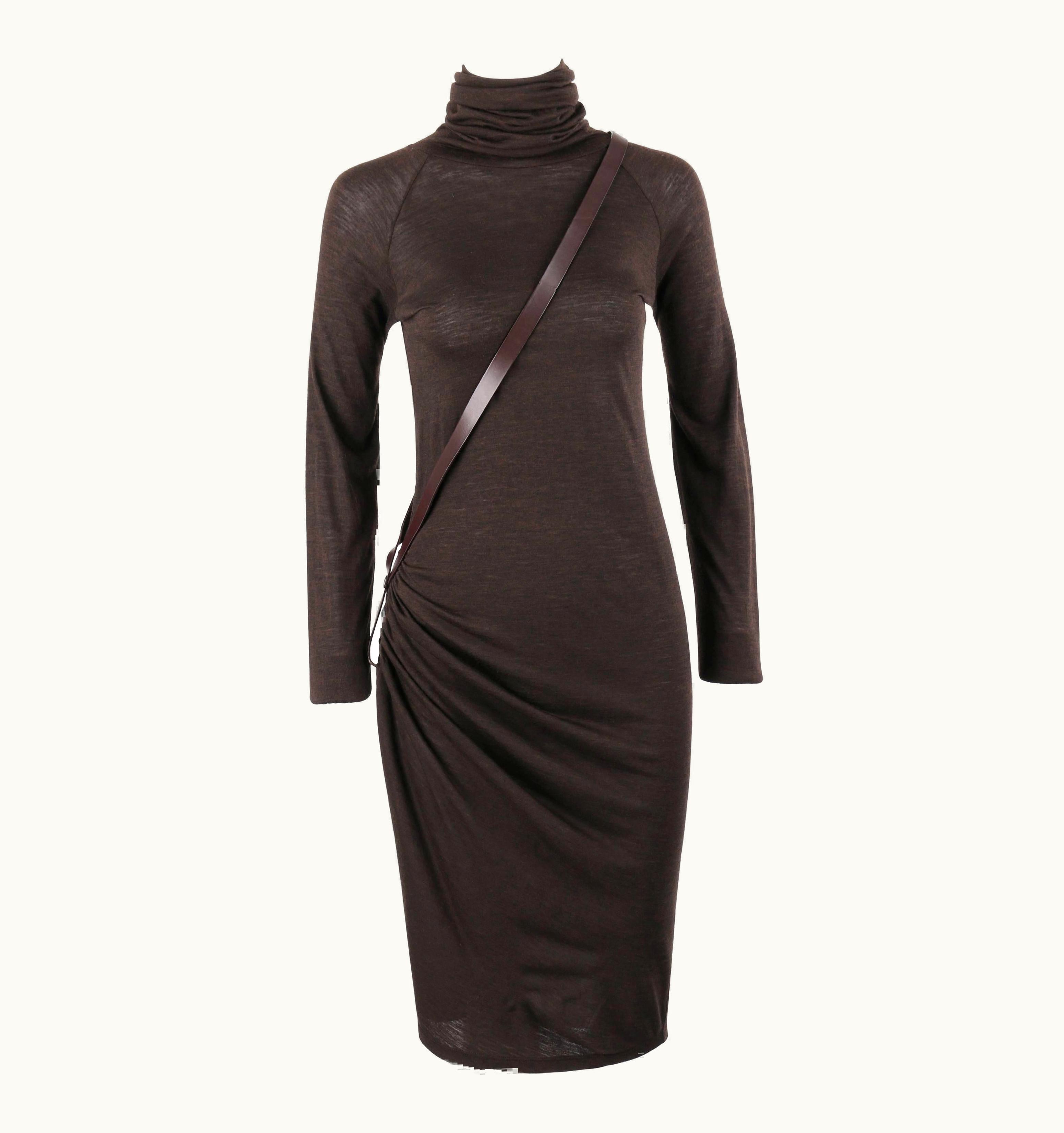 Jean-Paul Gaultier Jean Paul Gaultier Classique S/S 2007 Wool Knit Crossbody Belted Cocktail Dress