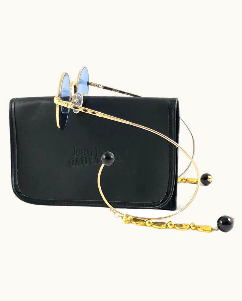 Jean-Paul Gaultier Vintage Jean Paul Gaultier 55 9673 Gold Plated Jewel Sunglasses 1990' Japan