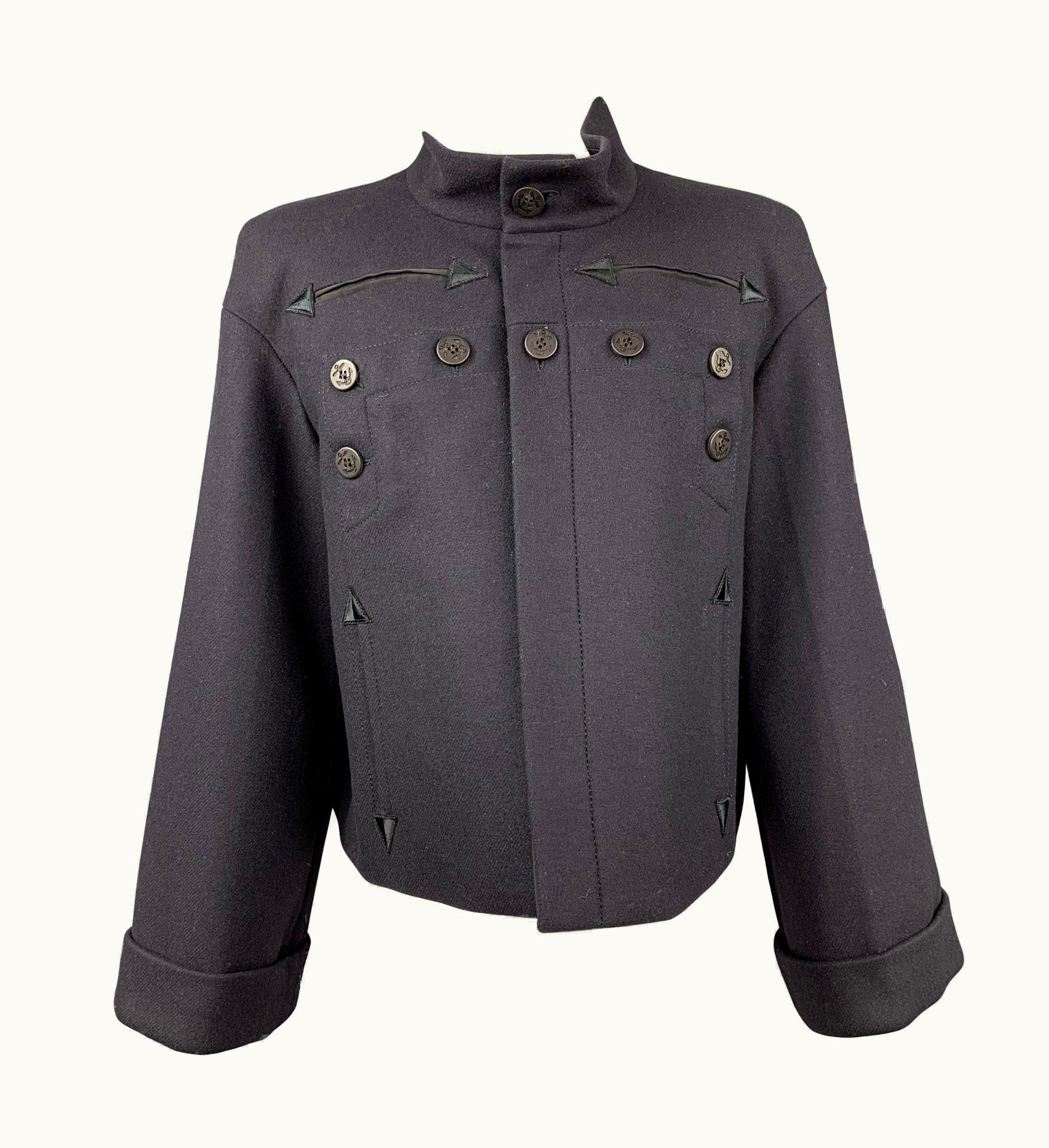 Jean-Paul Gaultier Gaultier2 By Jean Paul Gaultier 10 Navy Wool S/S Polyester Sailor Jacket