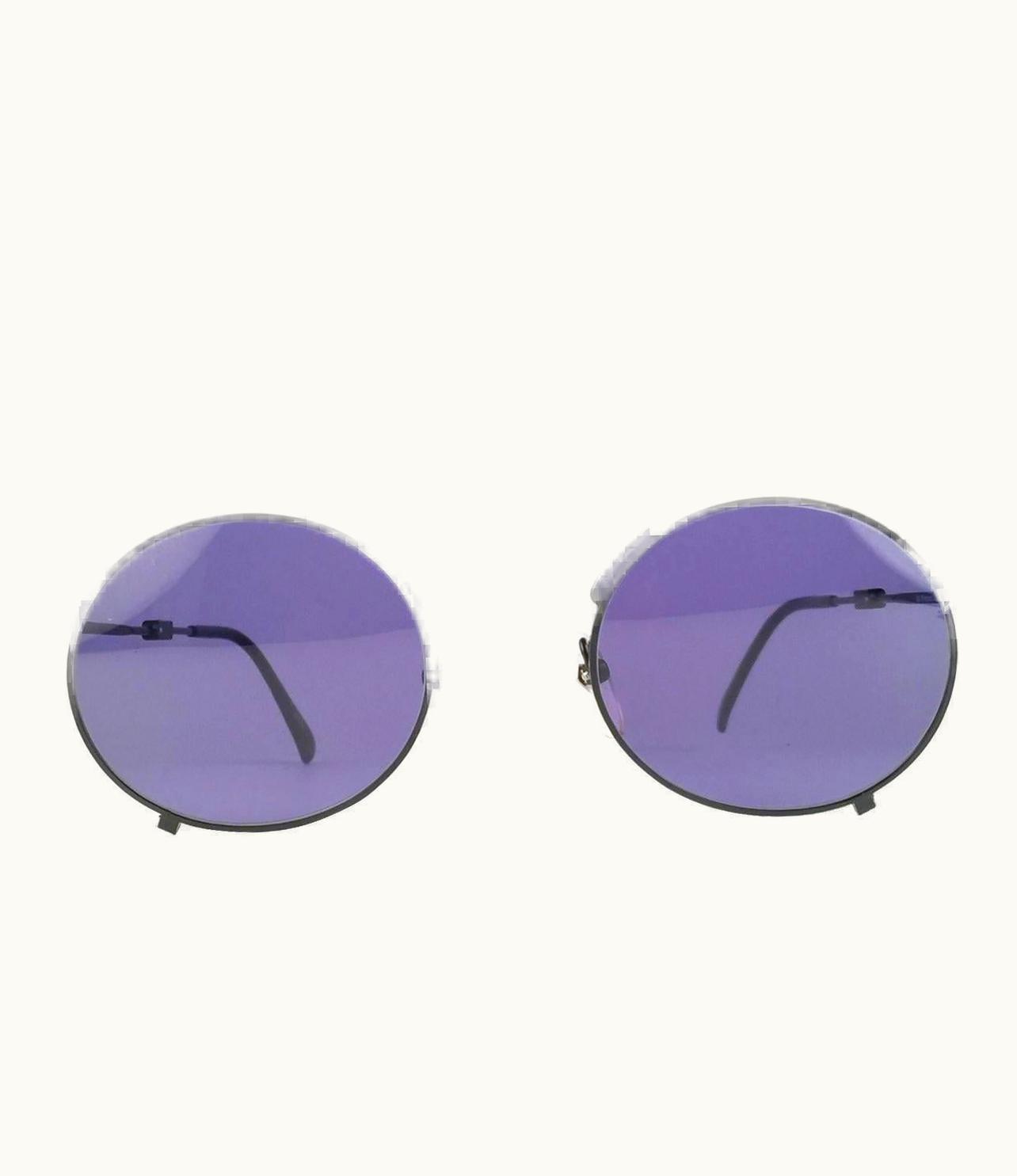 Jean-Paul Gaultier Jean Paul Gaultier 56 9171 Round Black Foldable Collectors Item 1990' Japan