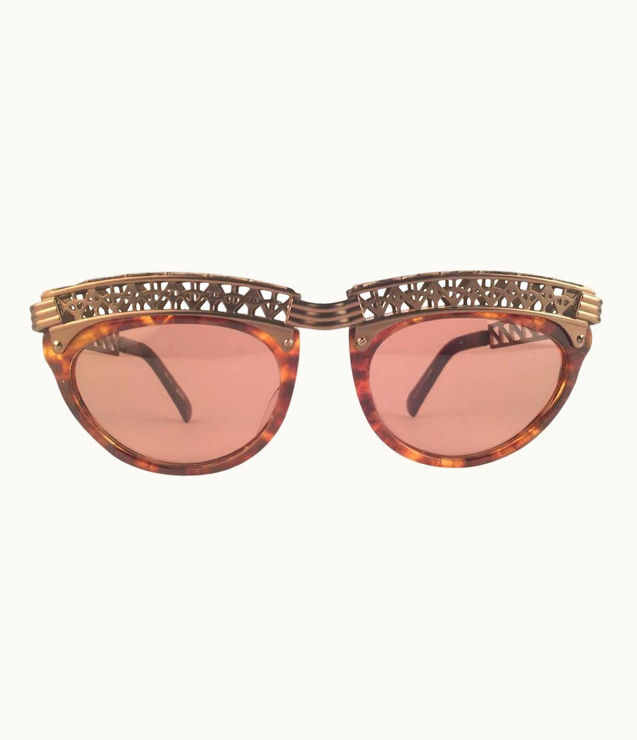 Jean-Paul Gaultier Jean Paul Gaultier 56 0271 Eiffel Tower Tortoise Collector Item 1990' Japan