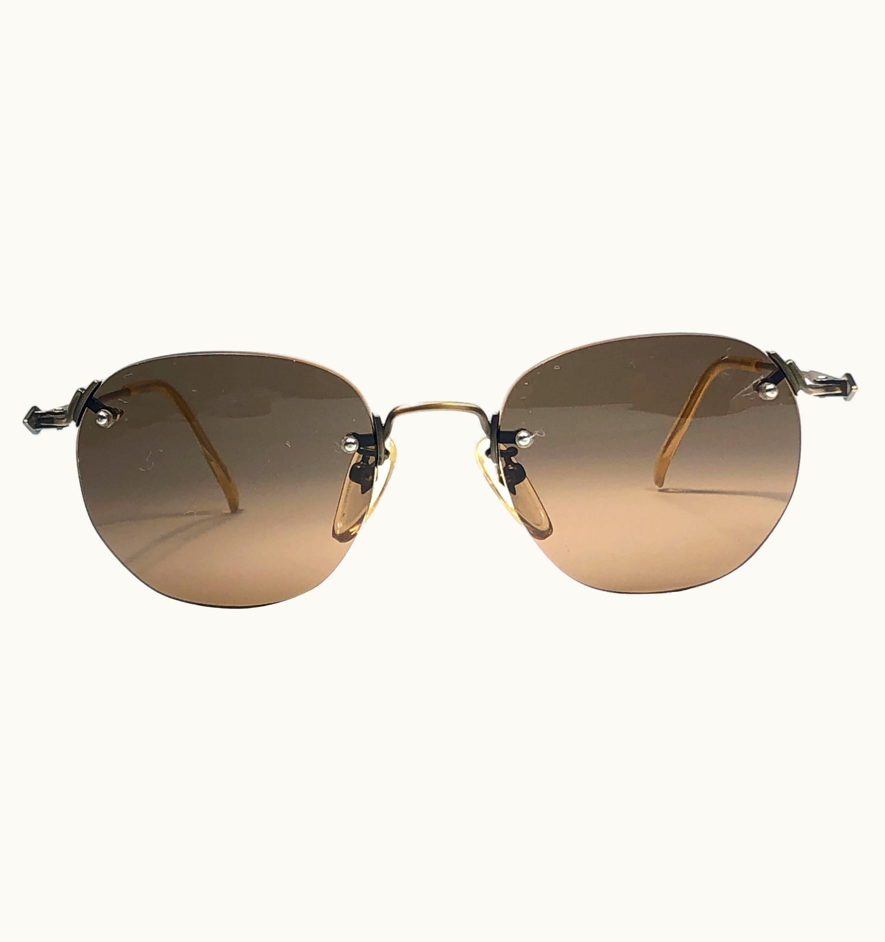 Jean-Paul Gaultier Jean Paul Gaultier 55 1177 Rimless Copper Sunglasses 1990' Made In Japan