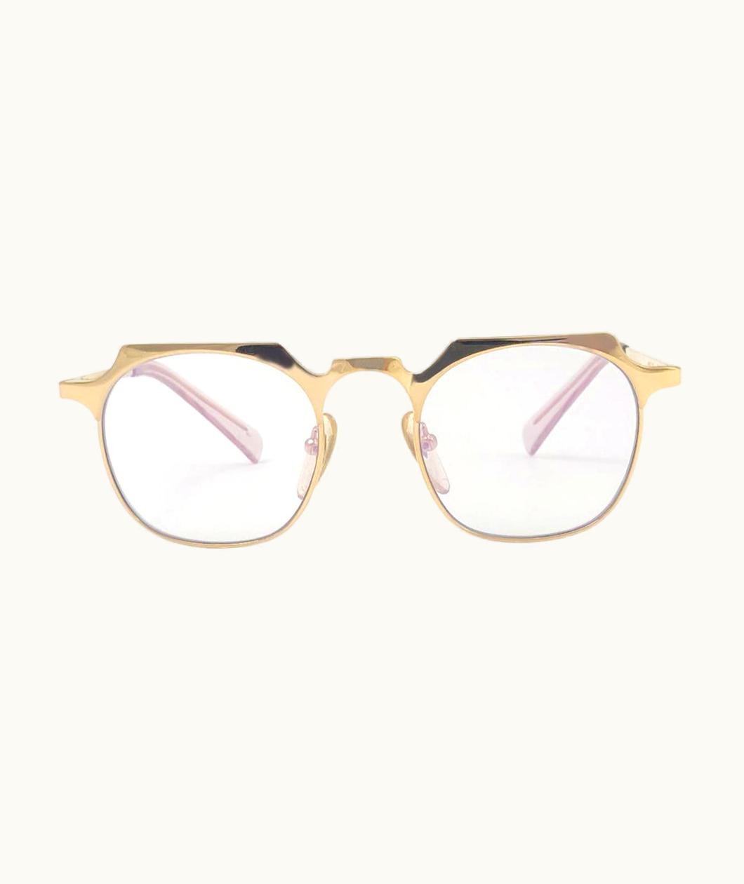 Jean-Paul Gaultier Jean Paul Gaultier 57 0171 Gold Flat Lens Sunglasses 1990' Made In Japan